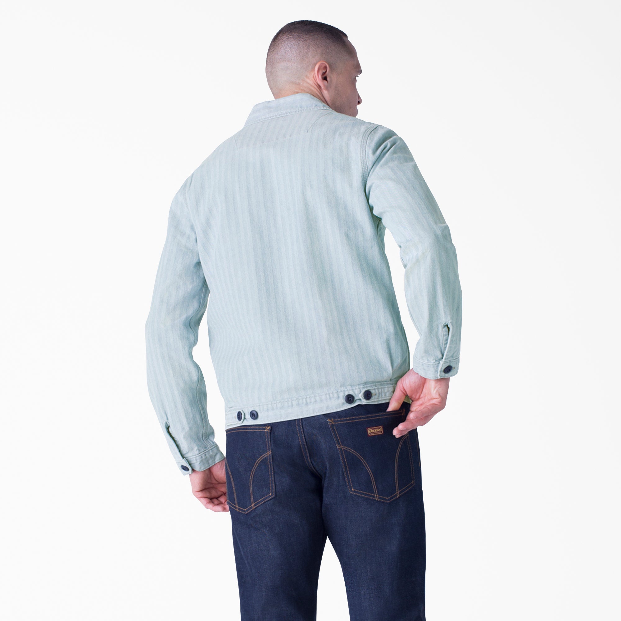 Dickies 1922 Bleached Fisher Stripe Jacket - Image 2
