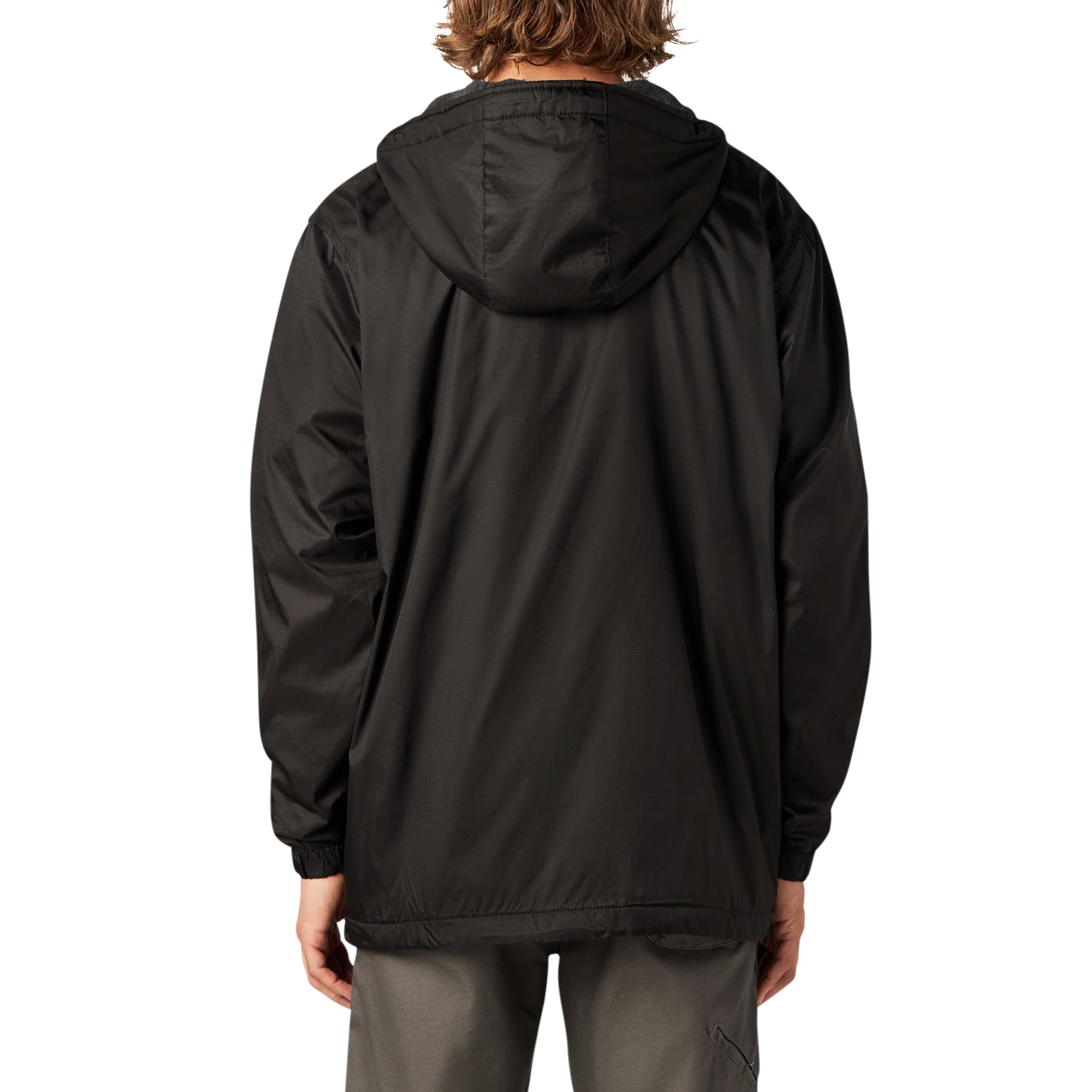 Fleece Lined Nylon Hooded Jacket - Image 2