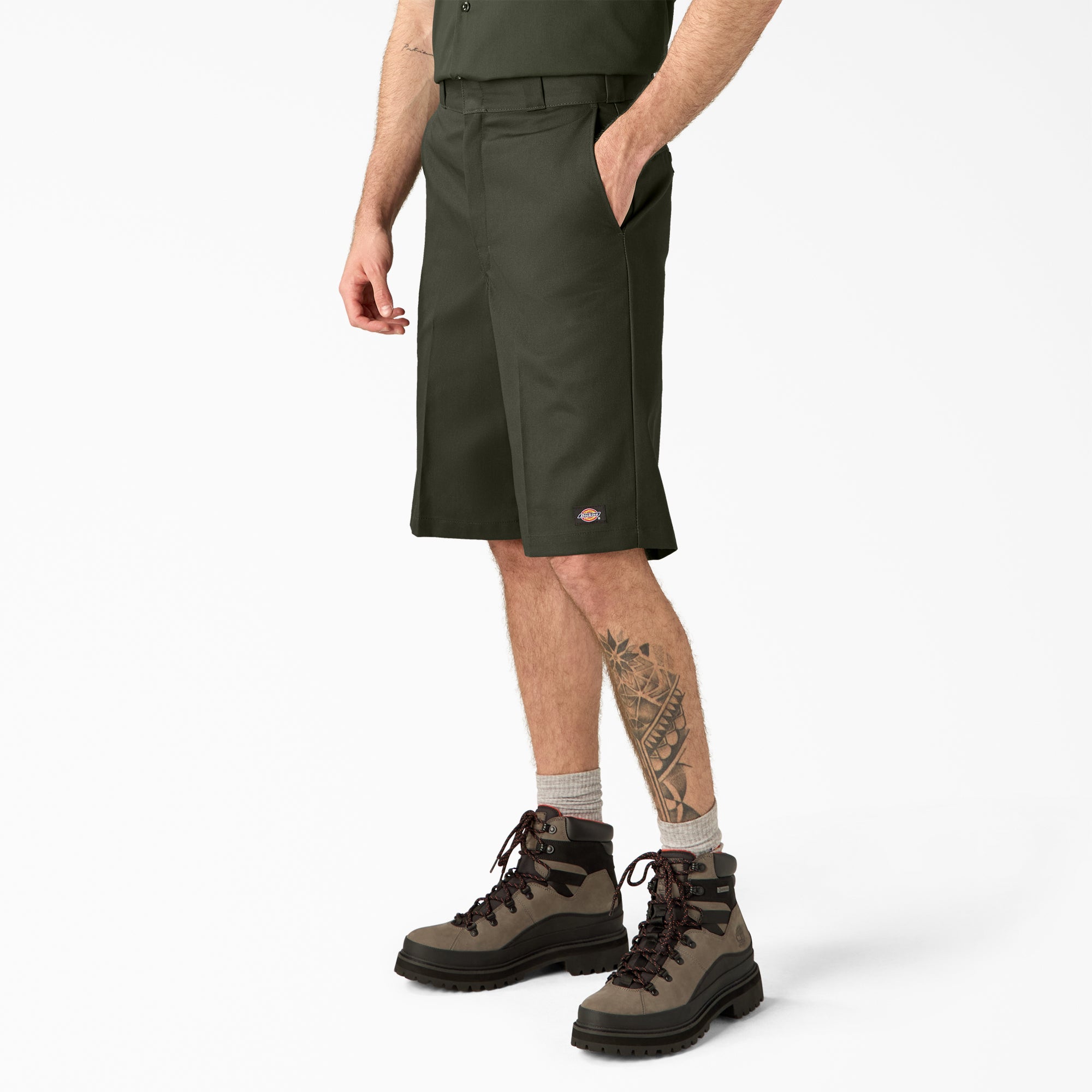 Loose Fit Flat Front Work Shorts. 13 - Image 3