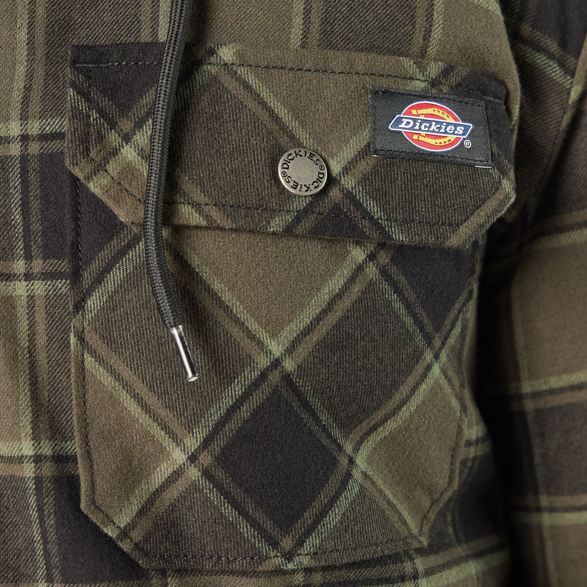 Water Repellent Flannel Hooded Shirt Jacket - Image 7