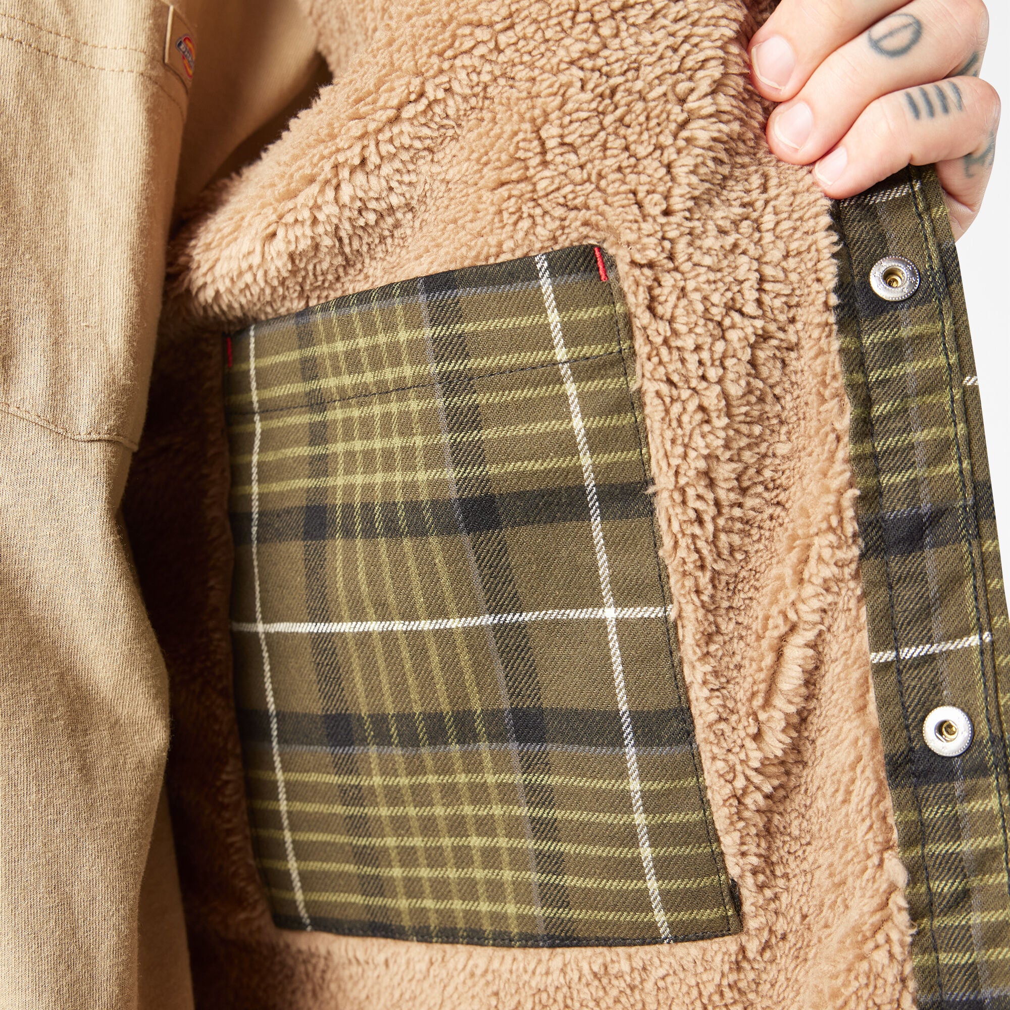 Water Repellent Fleece-Lined Flannel Shirt Jacket - Image 8