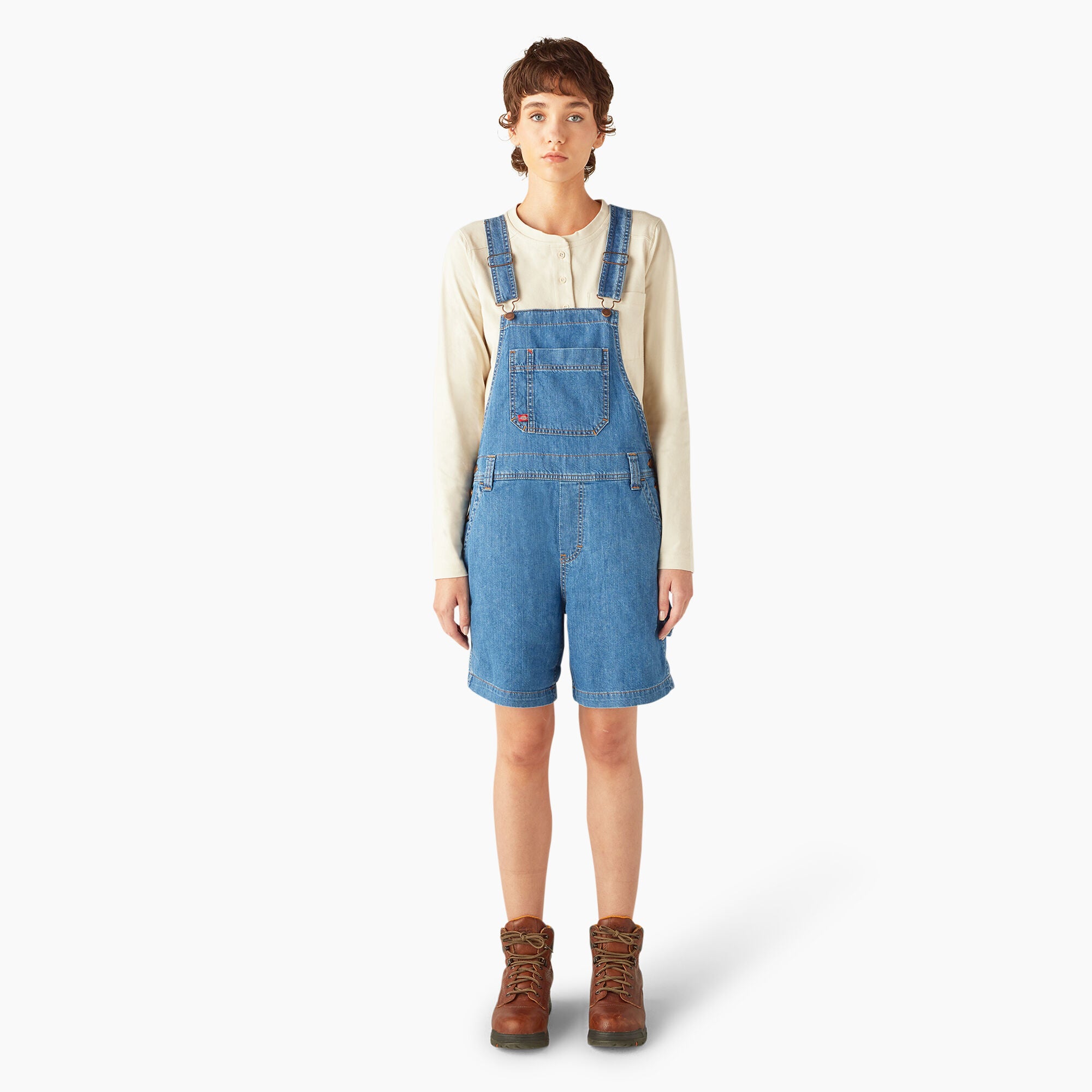 Women's Relaxed Fit Bib Shortalls. 7