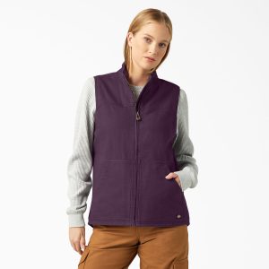 Women's Fleece Lined Duck Canvas Vest