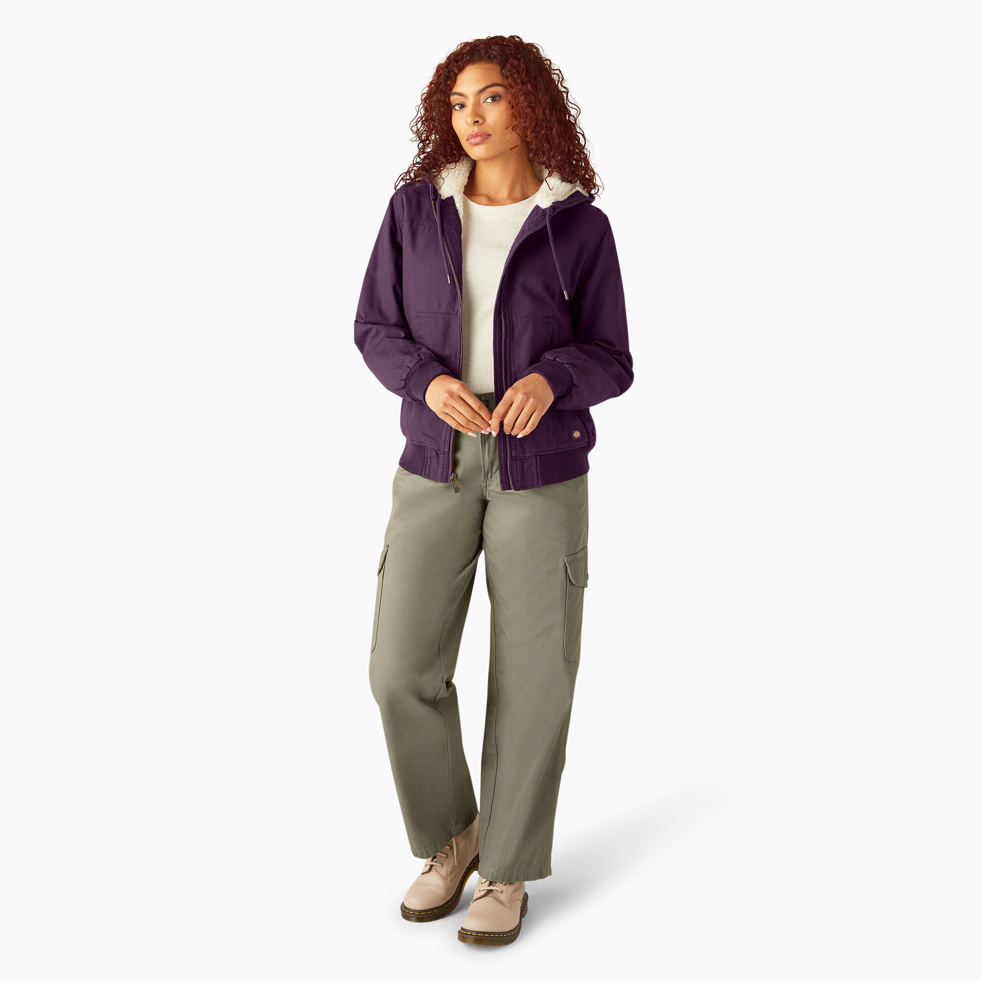 Women's Fleece Lined Duck Canvas Jacket - Image 4