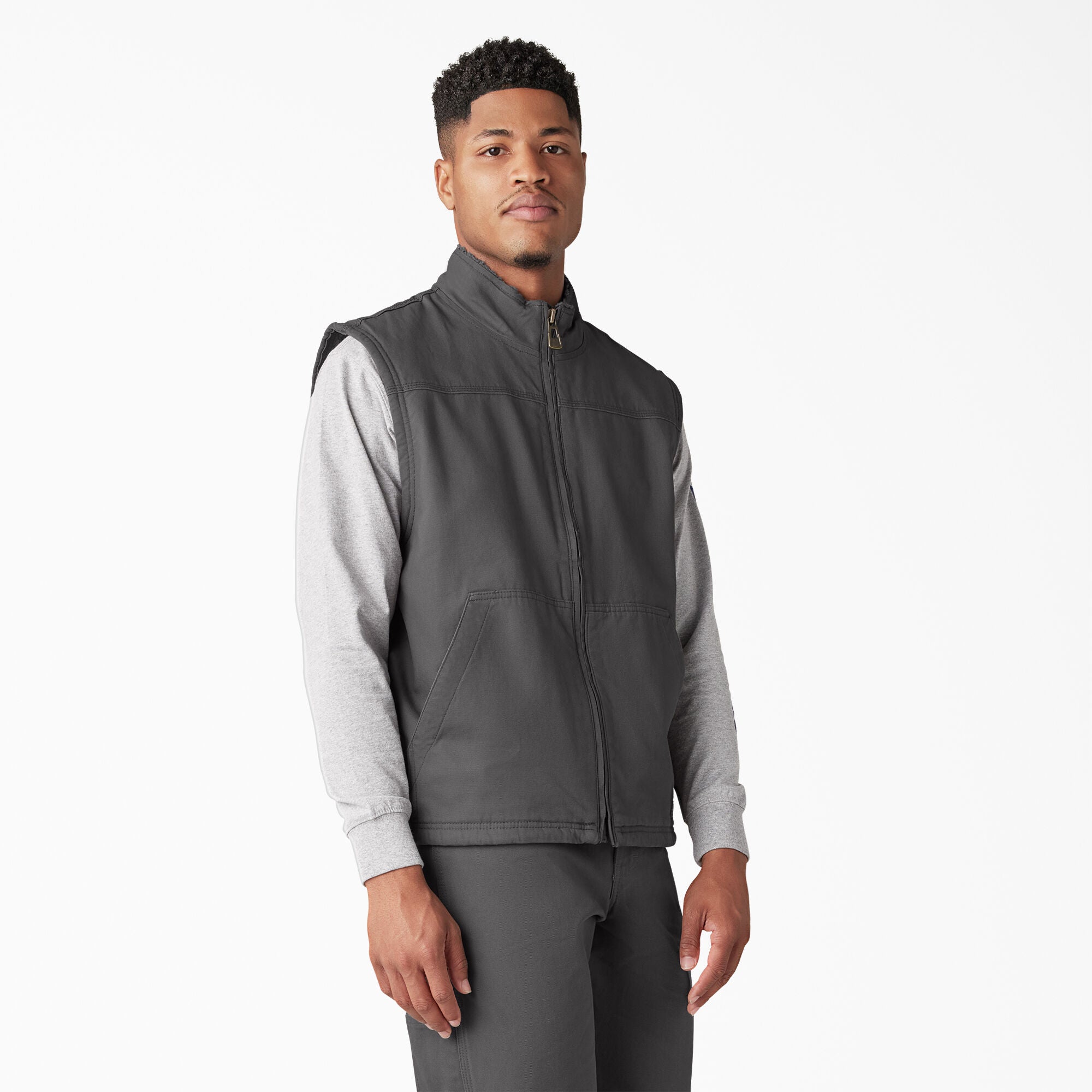 Duck Canvas High Pile Fleece Lined Vest - Image 4