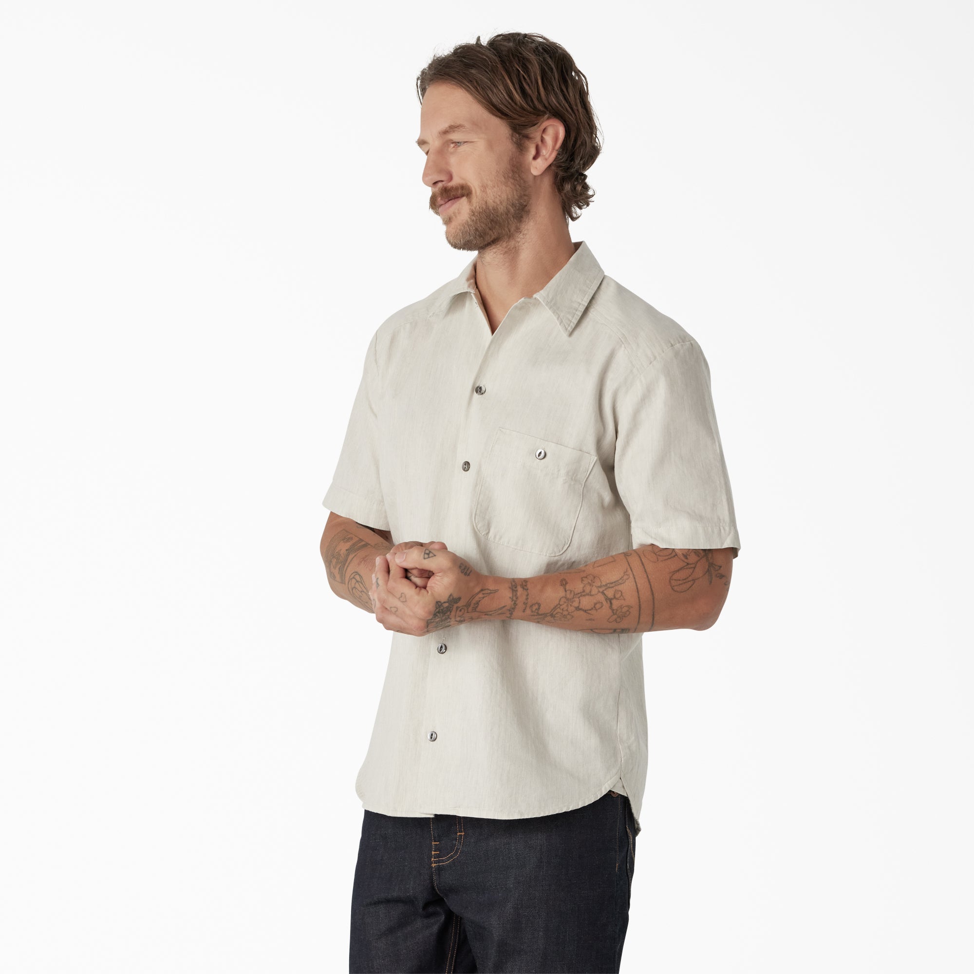 Dickies 1922 Short Sleeve Textured Weave Shirt - Image 3