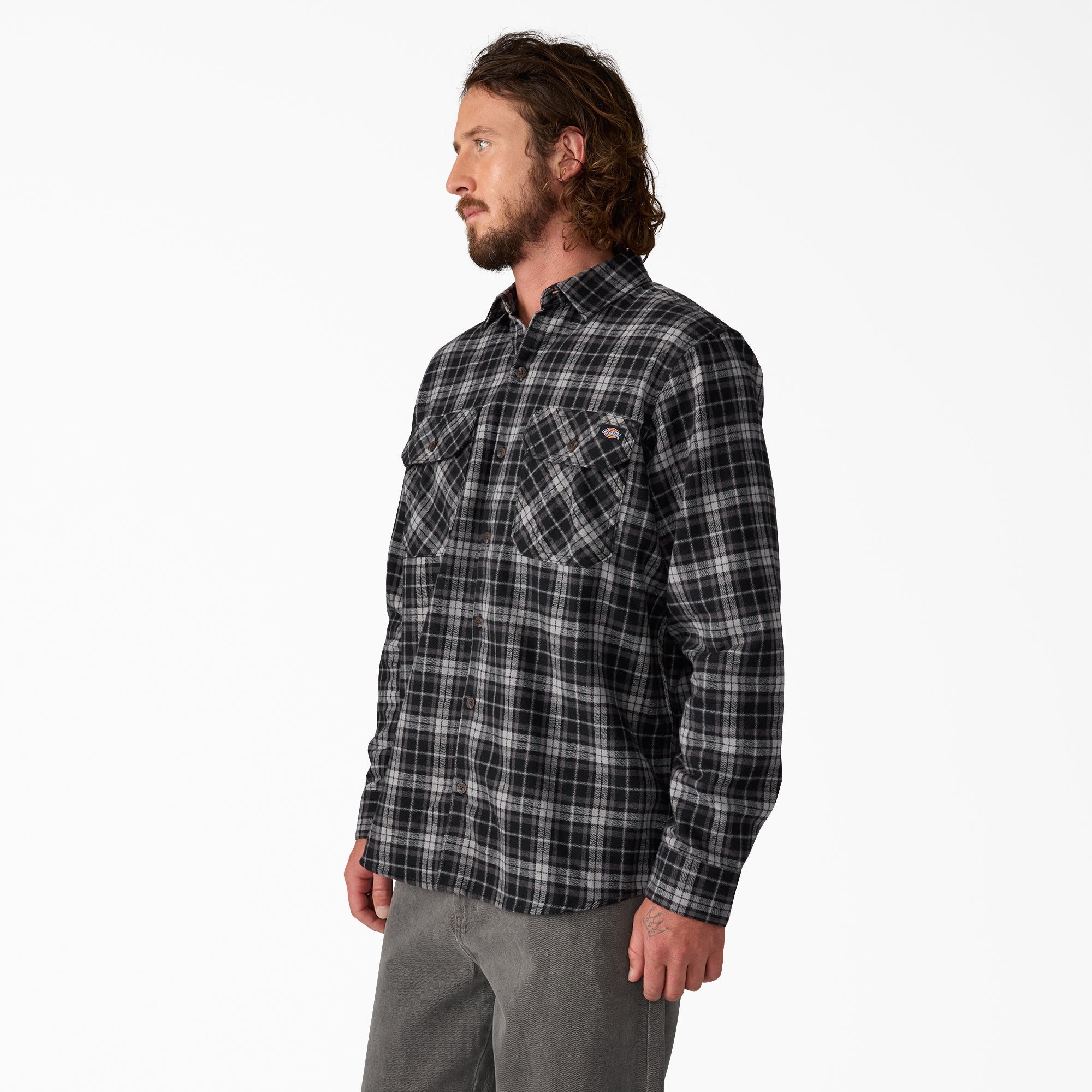 Long Sleeve Flannel Work Shirt - Image 3