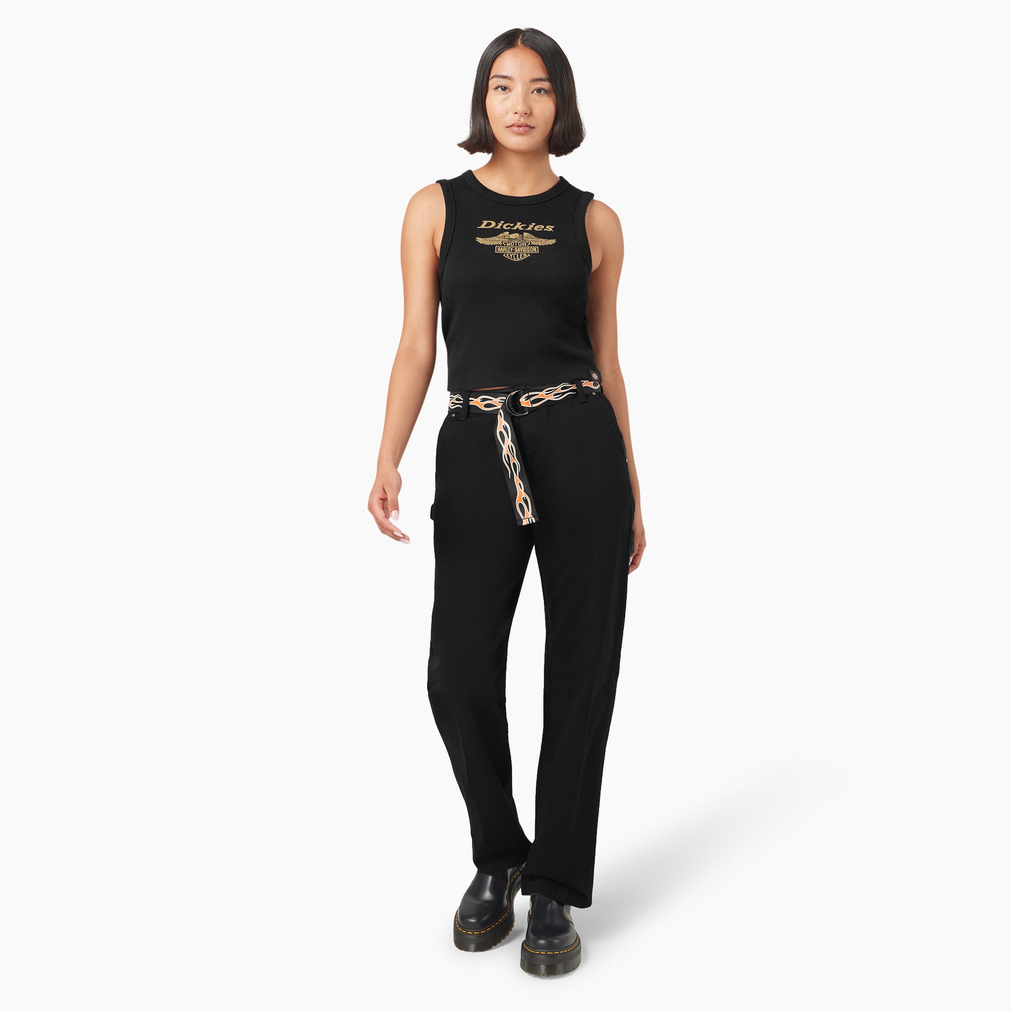 Dickies x Harley-Davidson Women's Racerback Cropped Eagle Tank Top - Image 4