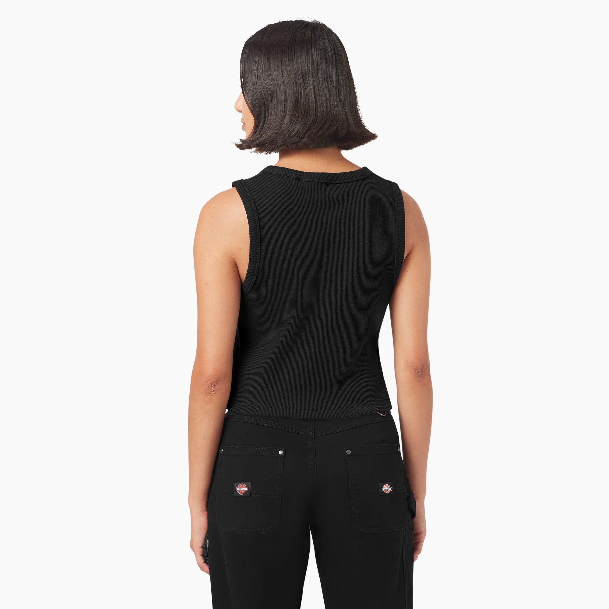 Dickies x Harley-Davidson Women's Racerback Cropped Eagle Tank Top - Image 2