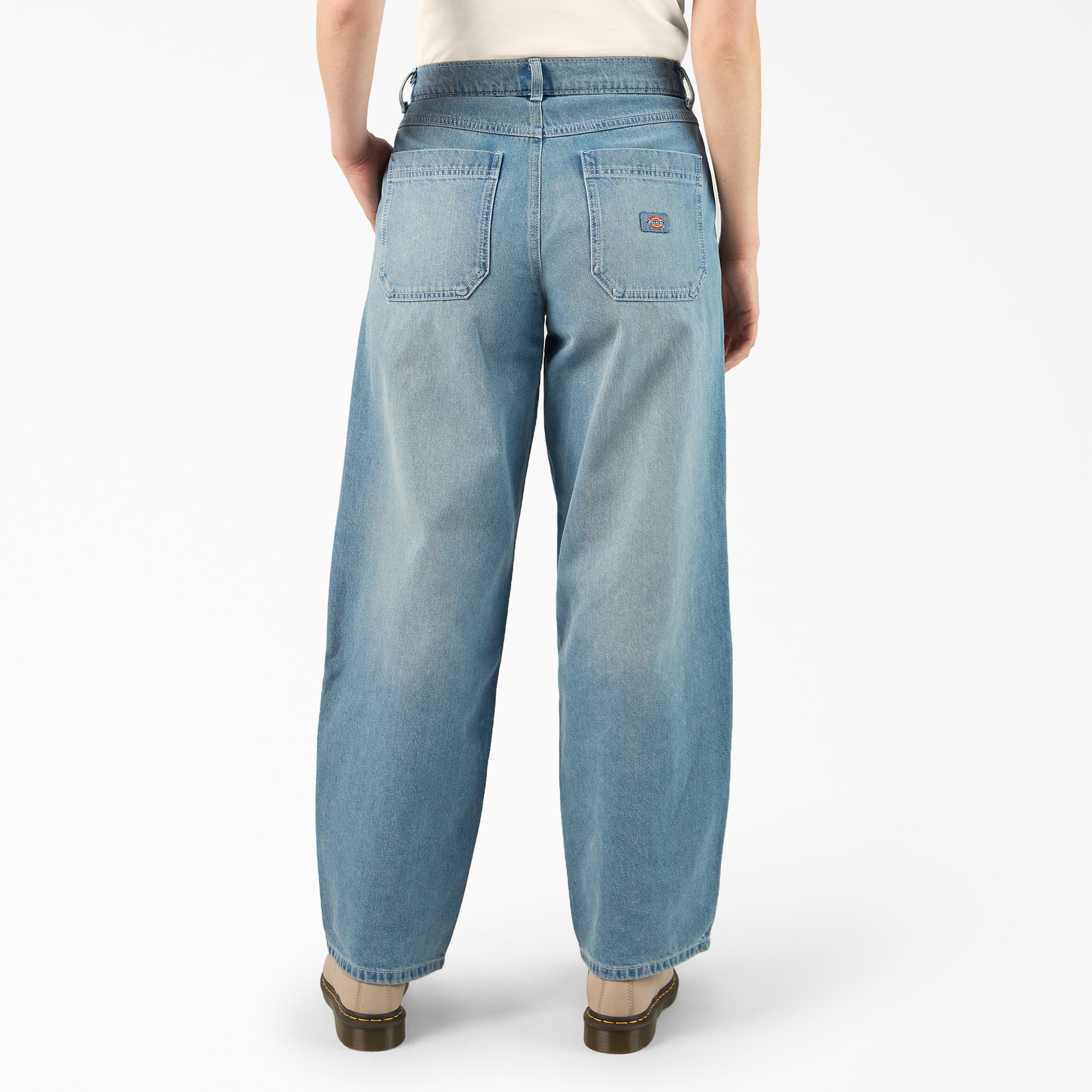 Women's Loose Fit Double Knee Jeans - Image 2