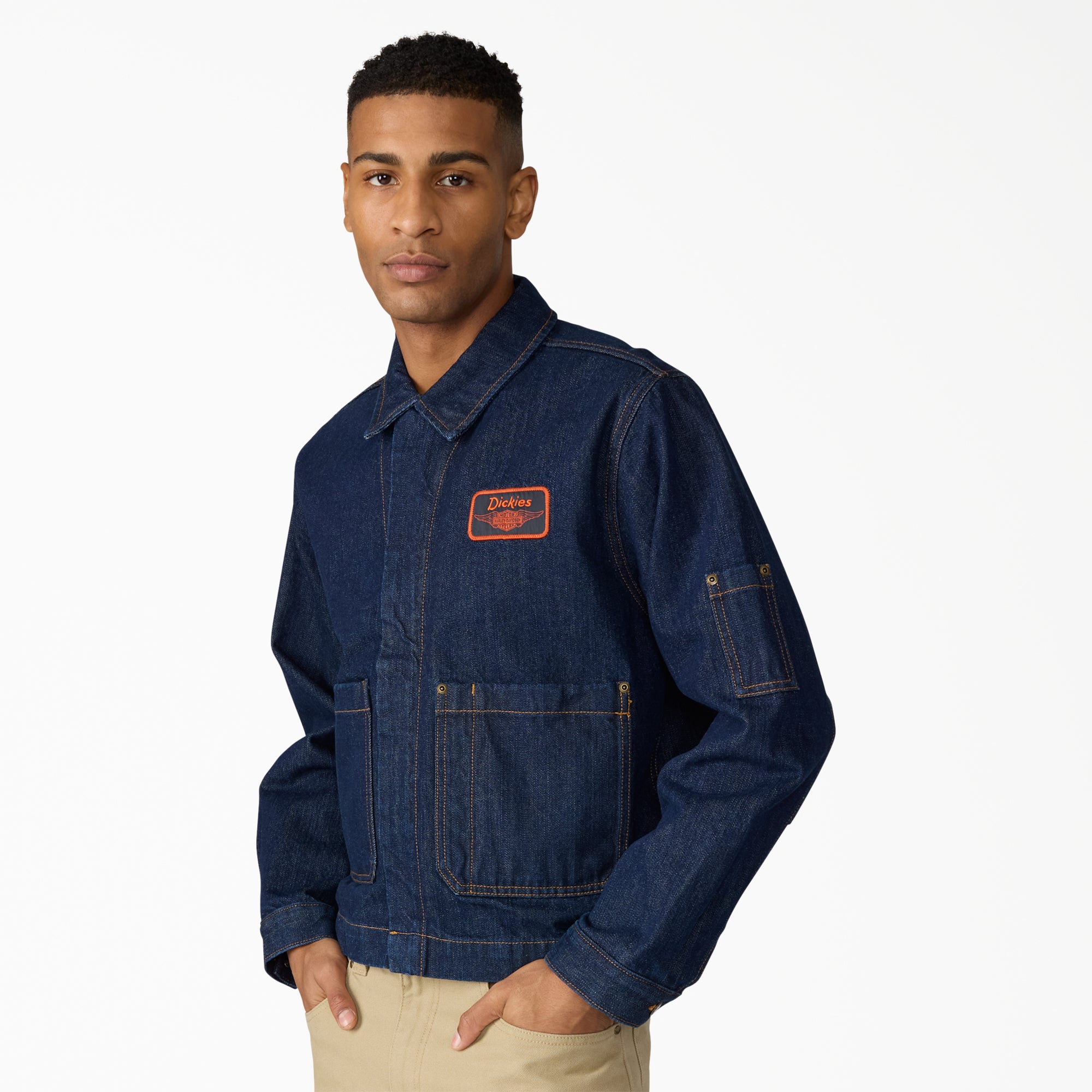 Dickies x Harley-Davidson? Boxy Fit Embroidered Denim Jacket - Image 3