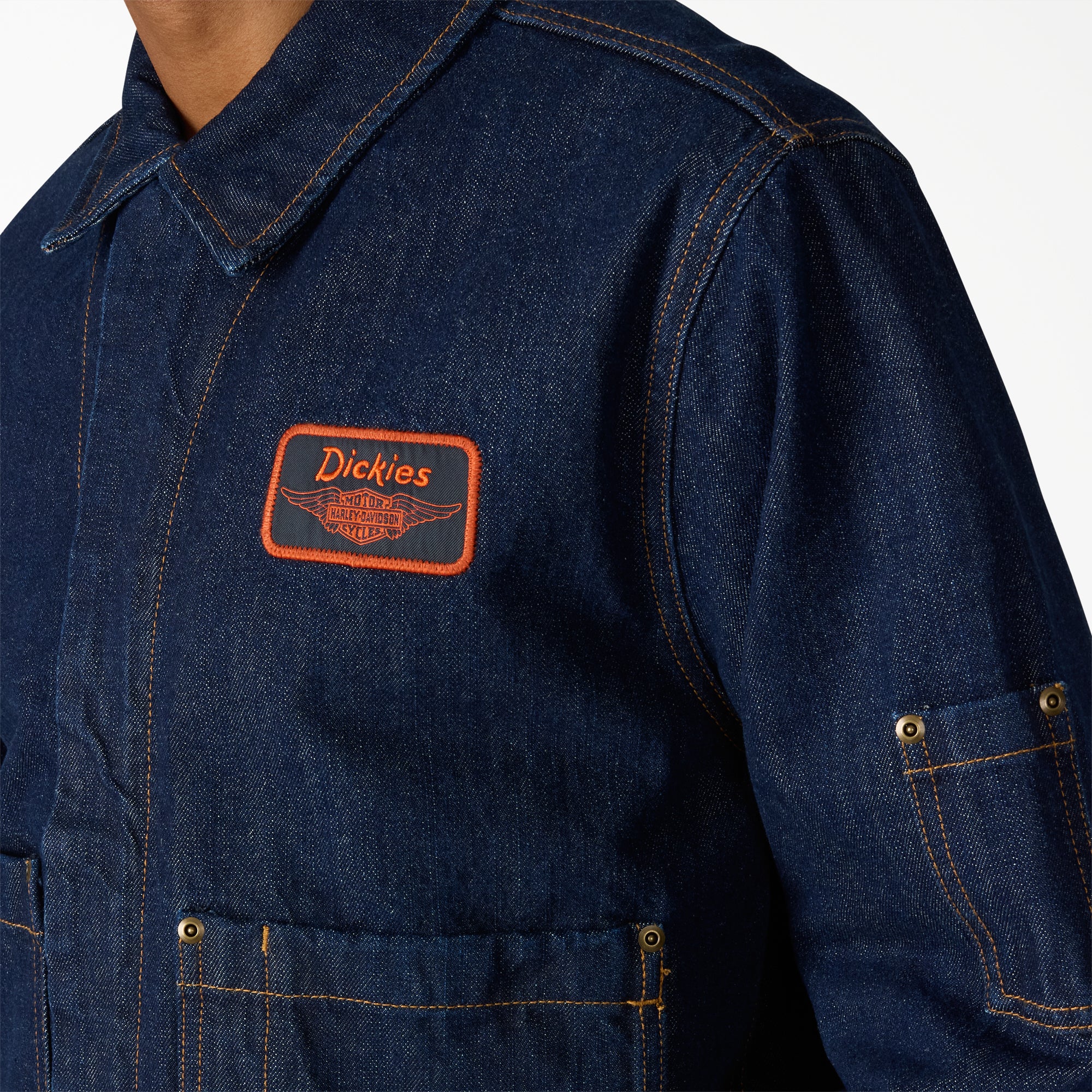 Dickies x Harley-Davidson? Boxy Fit Embroidered Denim Jacket - Image 6