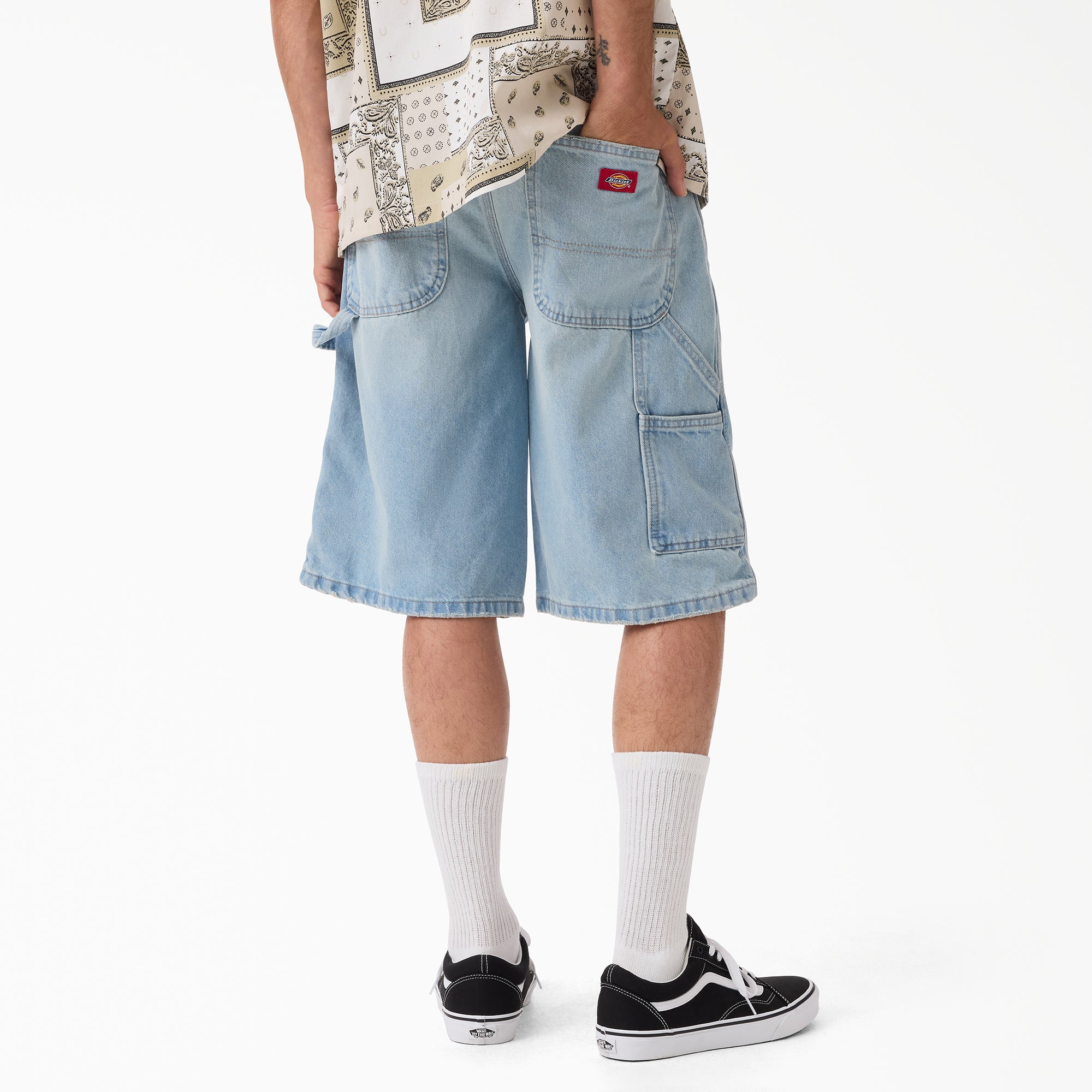 Worn In Relaxed Carpenter Denim Shorts. 13 - Image 2