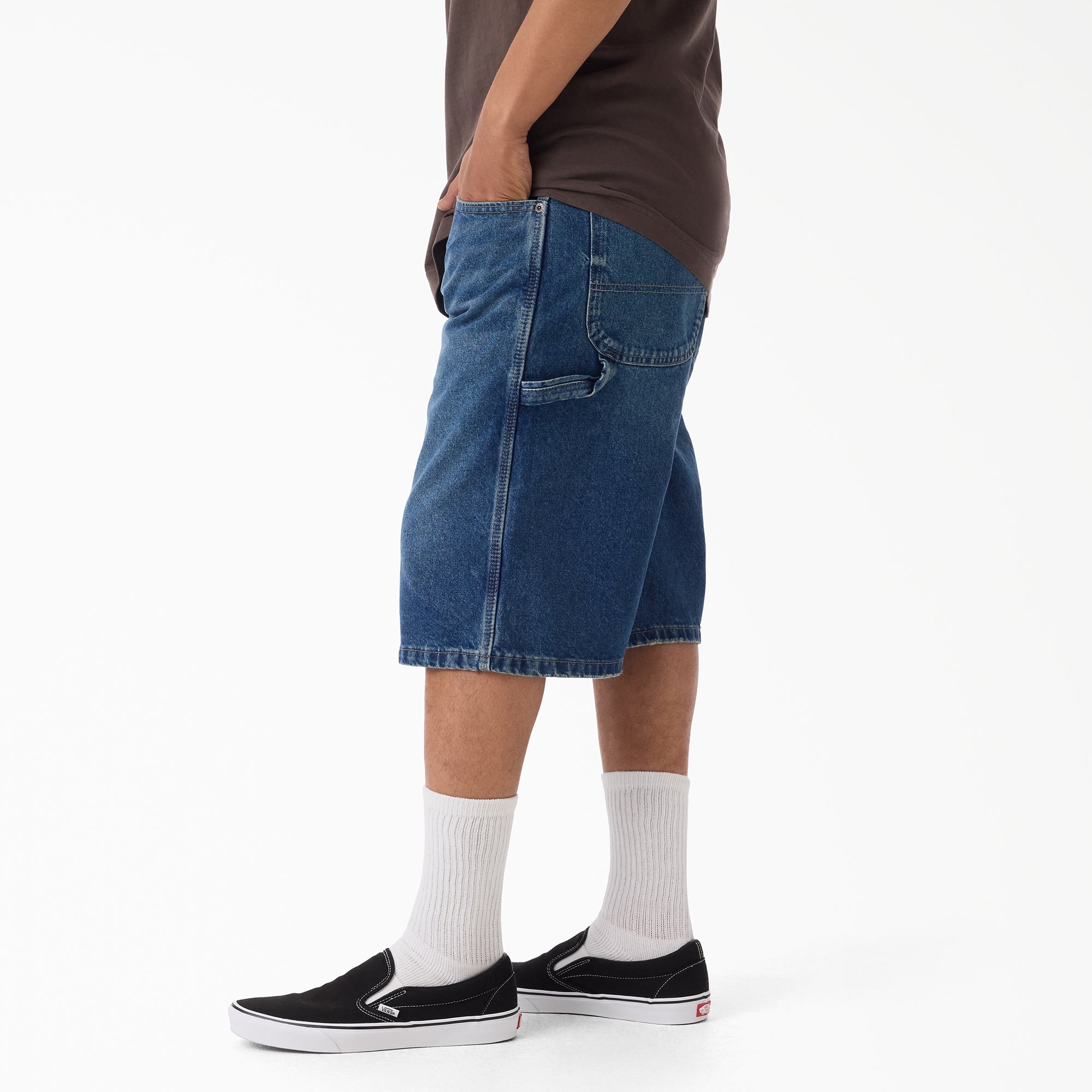 Worn In Relaxed Carpenter Denim Shorts. 13 - Image 3