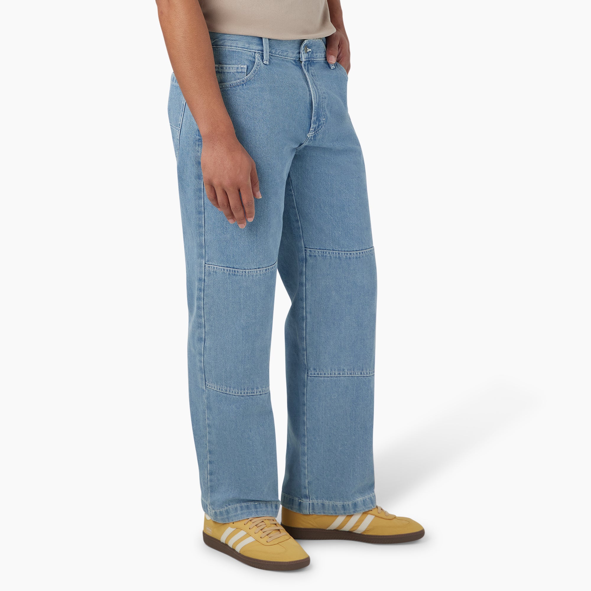 Loose Fit Double Knee Jeans - Image 4