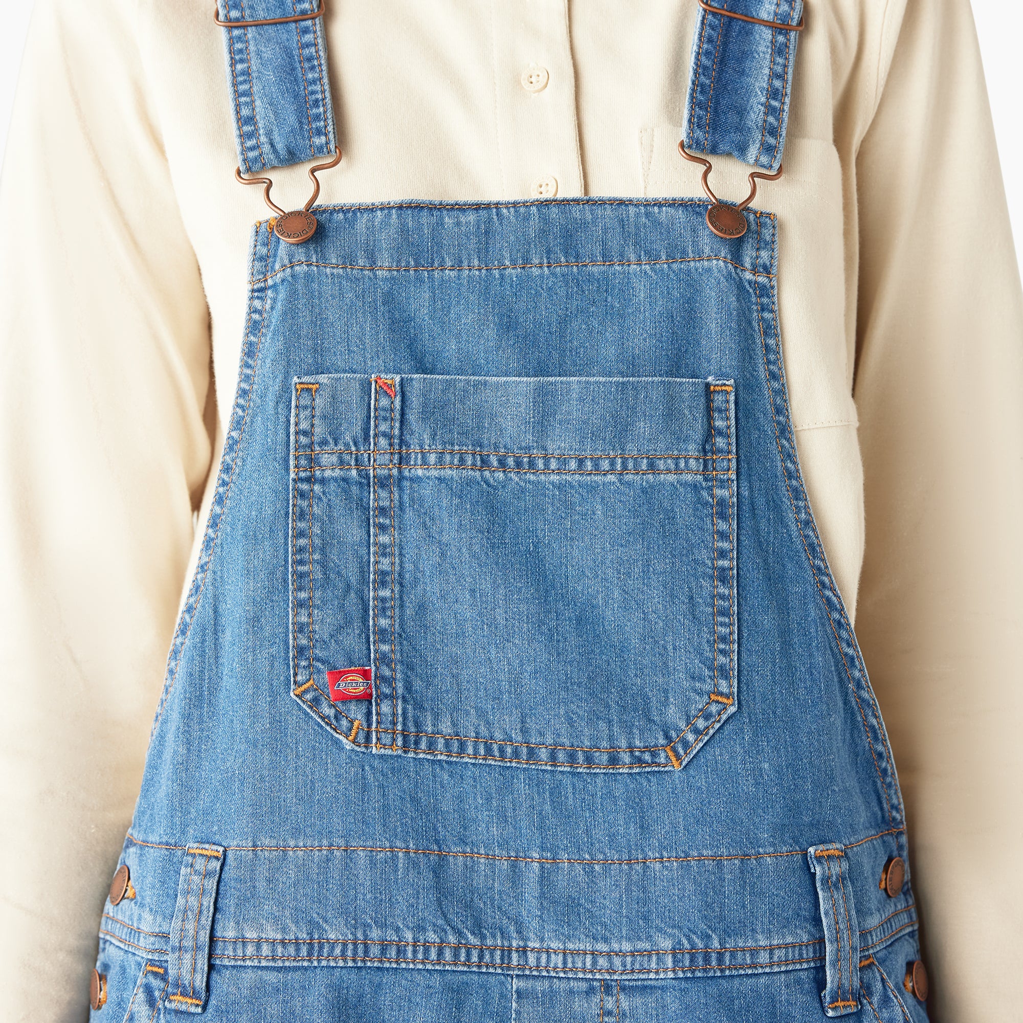 Women's Relaxed Fit Bib Shortalls. 7 - Image 10