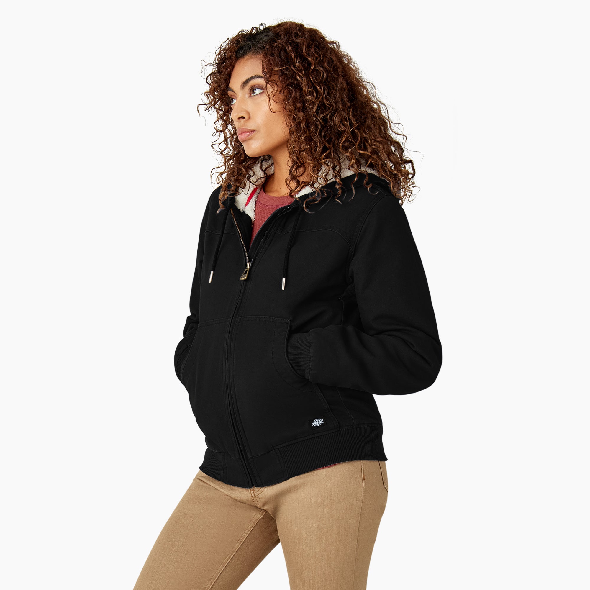 Women's Fleece Lined Duck Canvas Jacket - Image 3