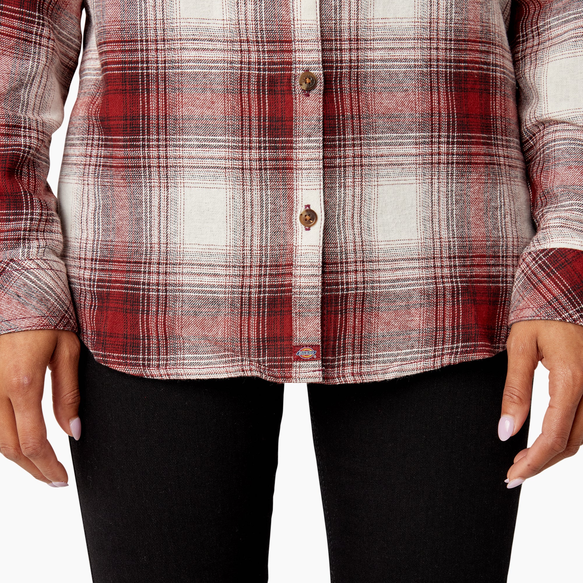 Women's Plaid Flannel Long Sleeve Shirt - Image 7