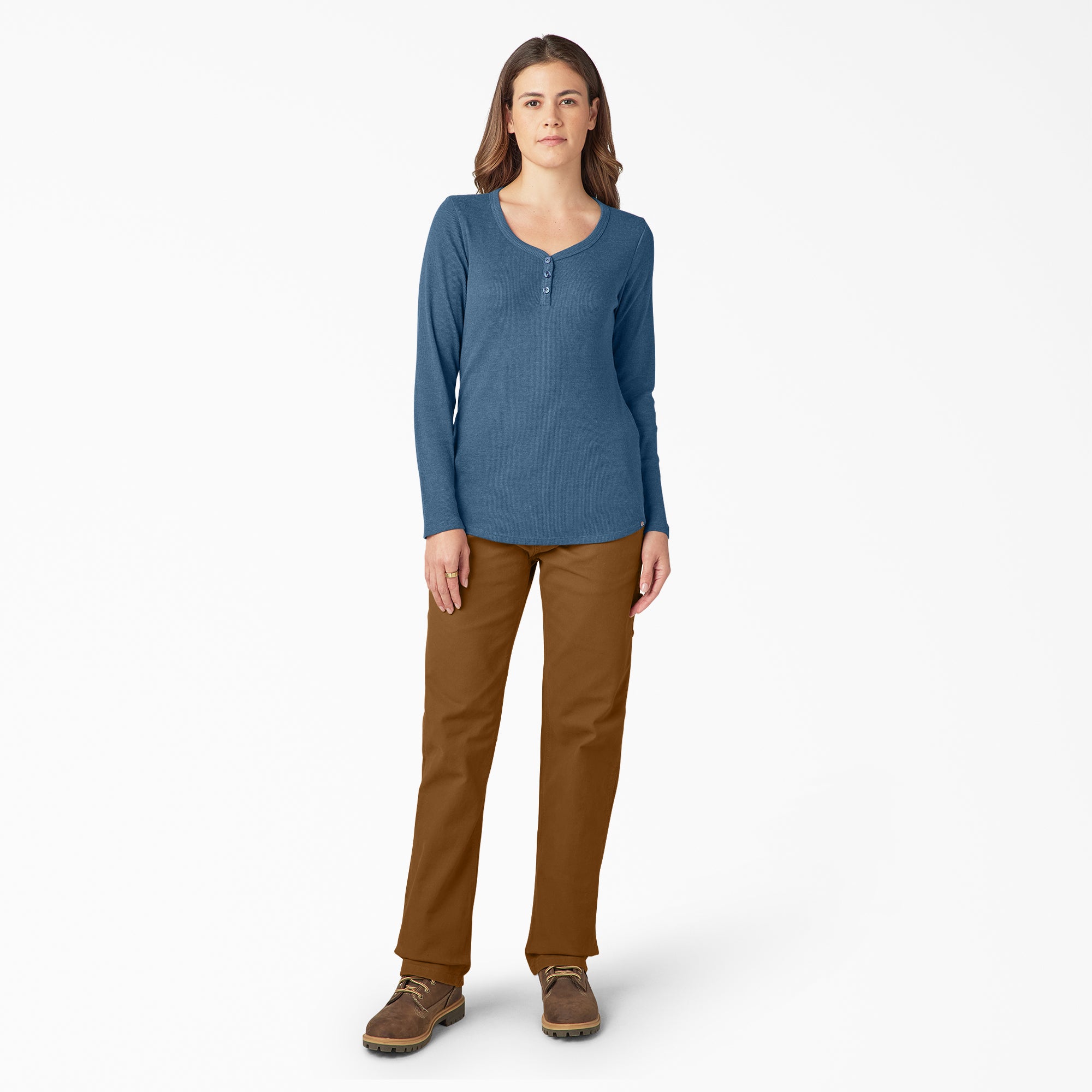 Women's Henley Long Sleeve Shirt - Image 3