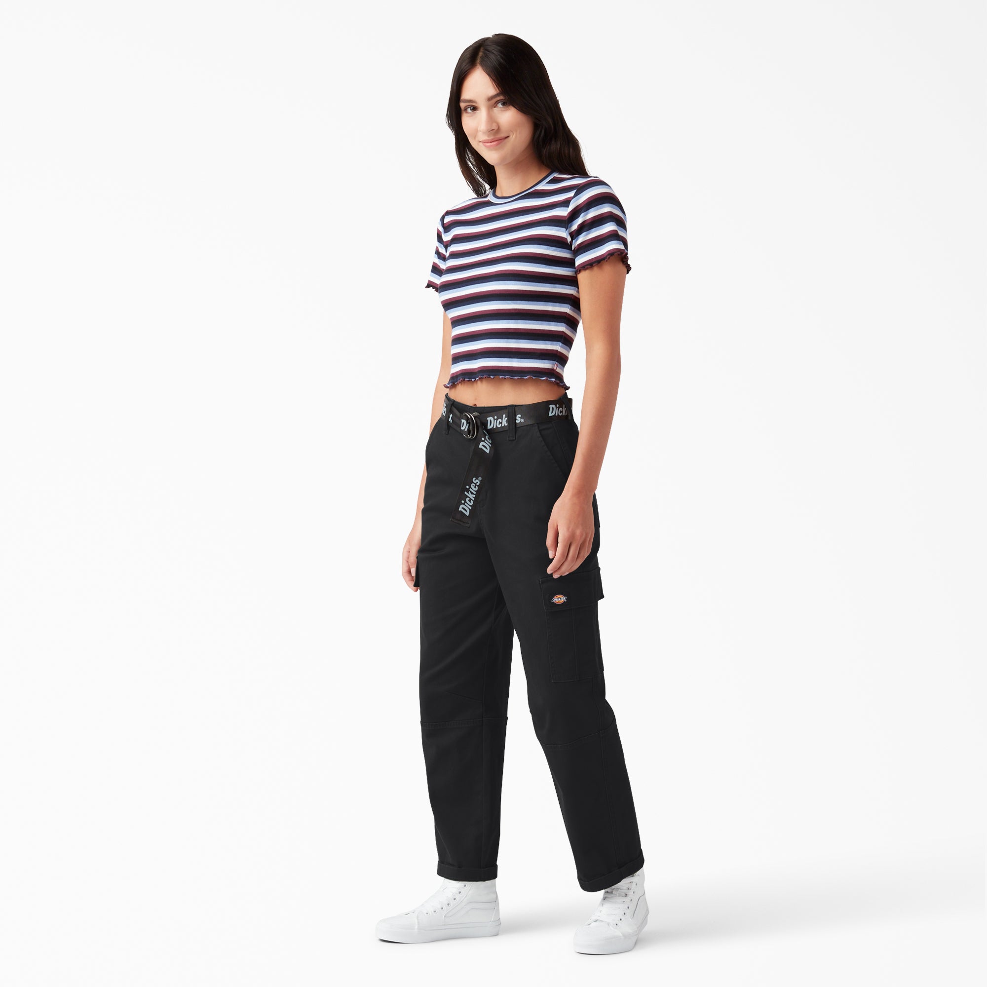 Women's Relaxed Fit Cropped Cargo Pants - Image 4