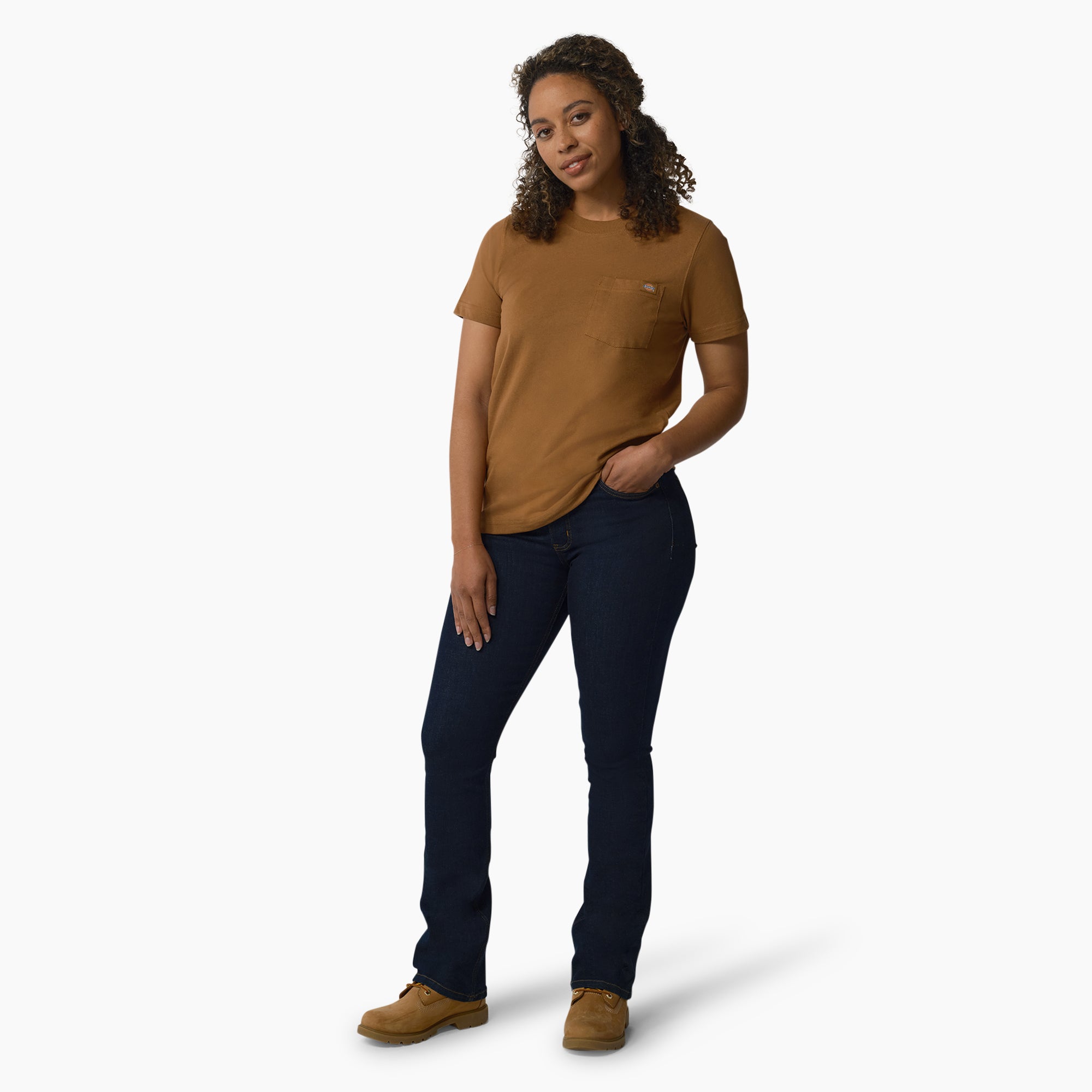Women's Heavyweight Short Sleeve Pocket T-Shirt - Image 4