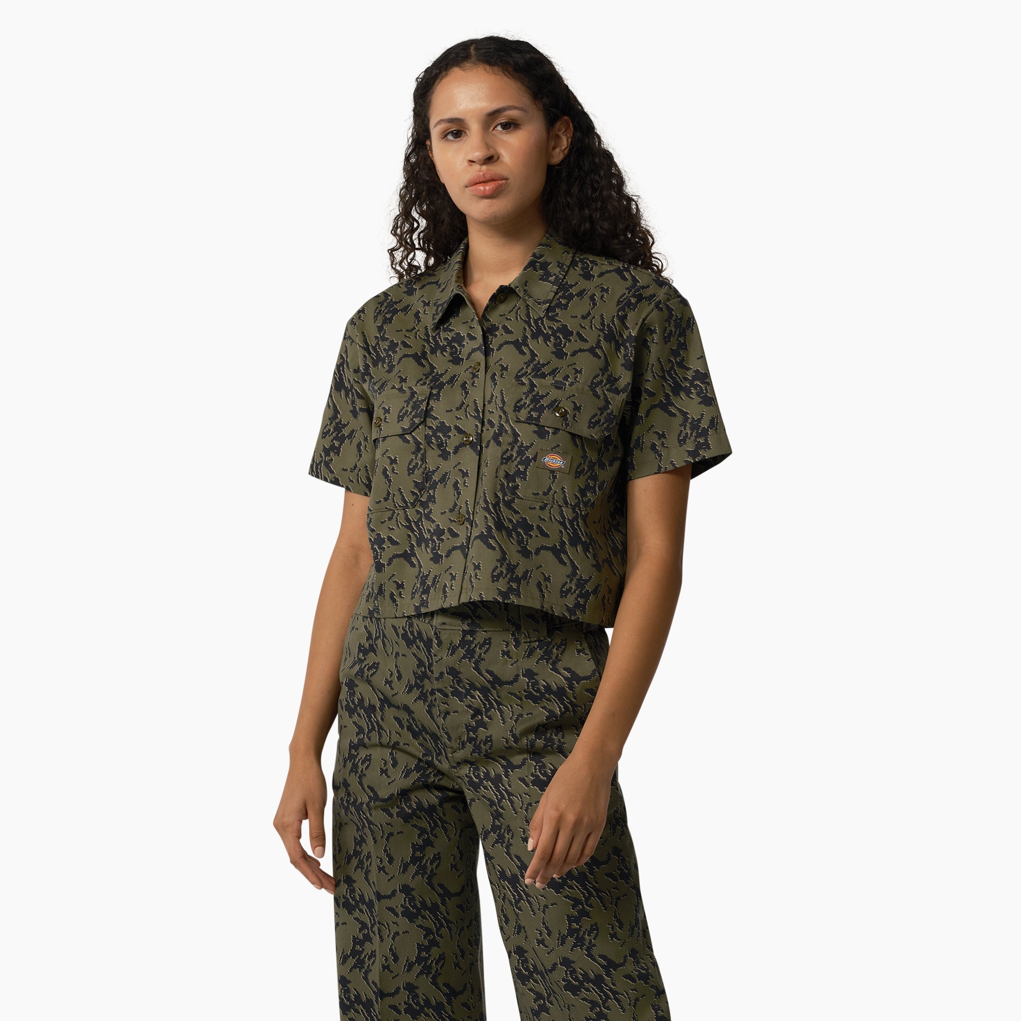 Women's Drewsey Camo Cropped Work Shirt