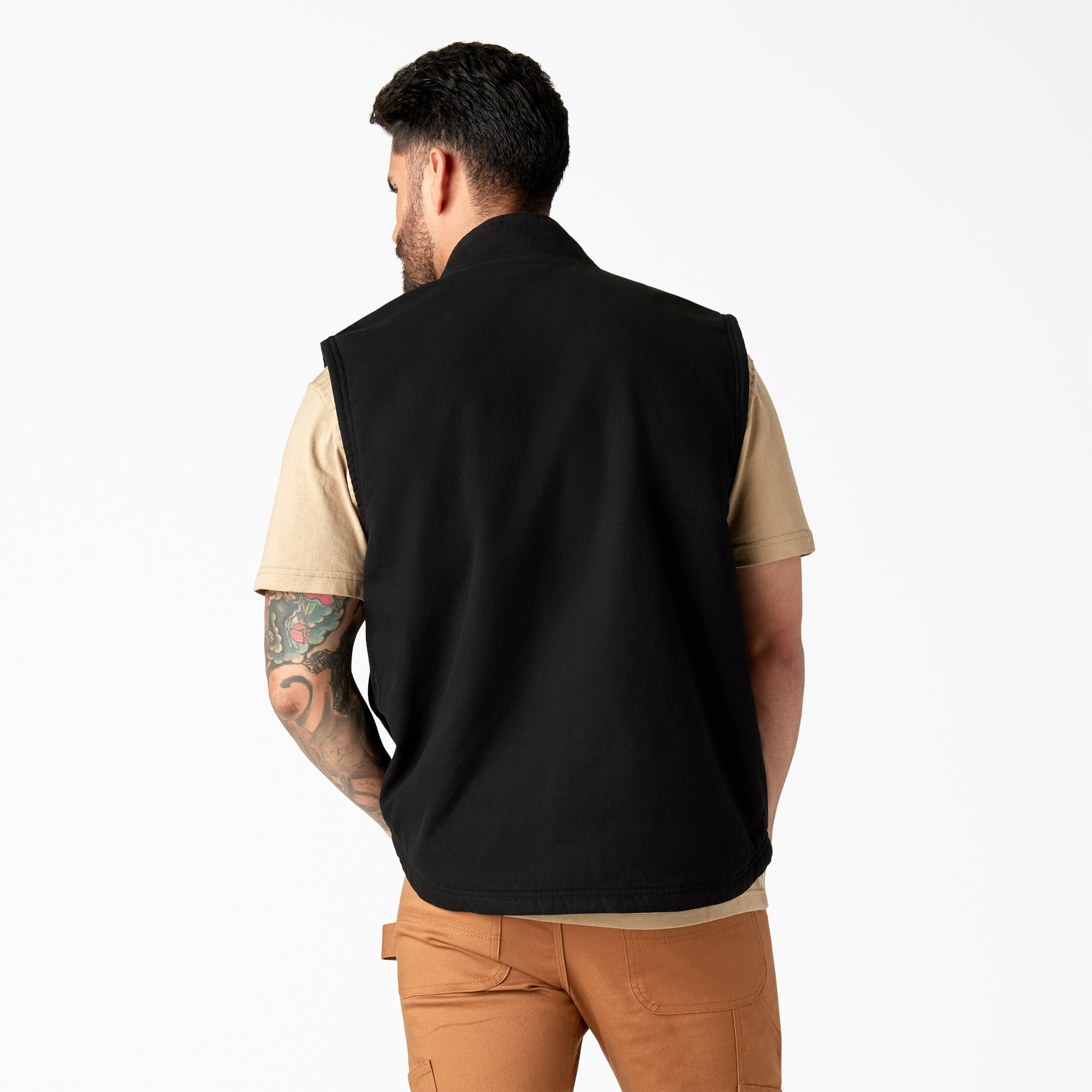 Duck Canvas High Pile Fleece Lined Vest - Image 2