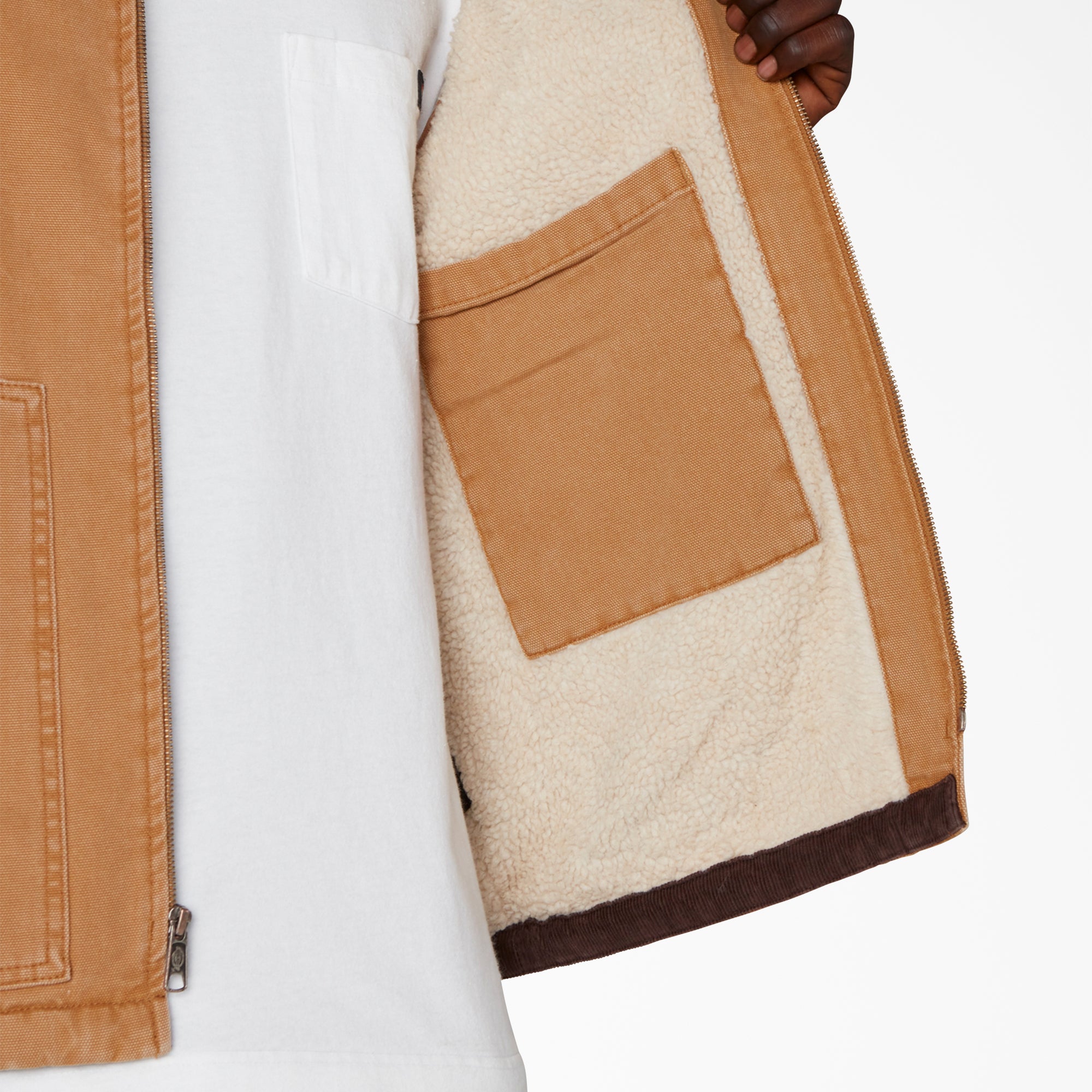 Stonewashed Duck High Pile Fleece Lined Vest - Image 5