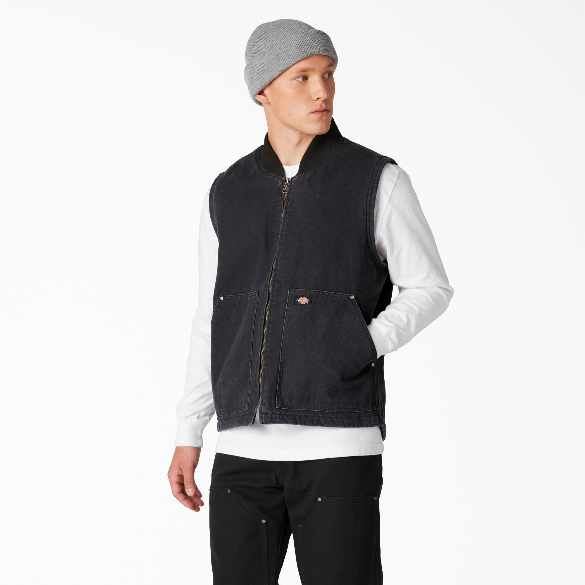 Stonewashed Duck High Pile Fleece Lined Vest - Image 7