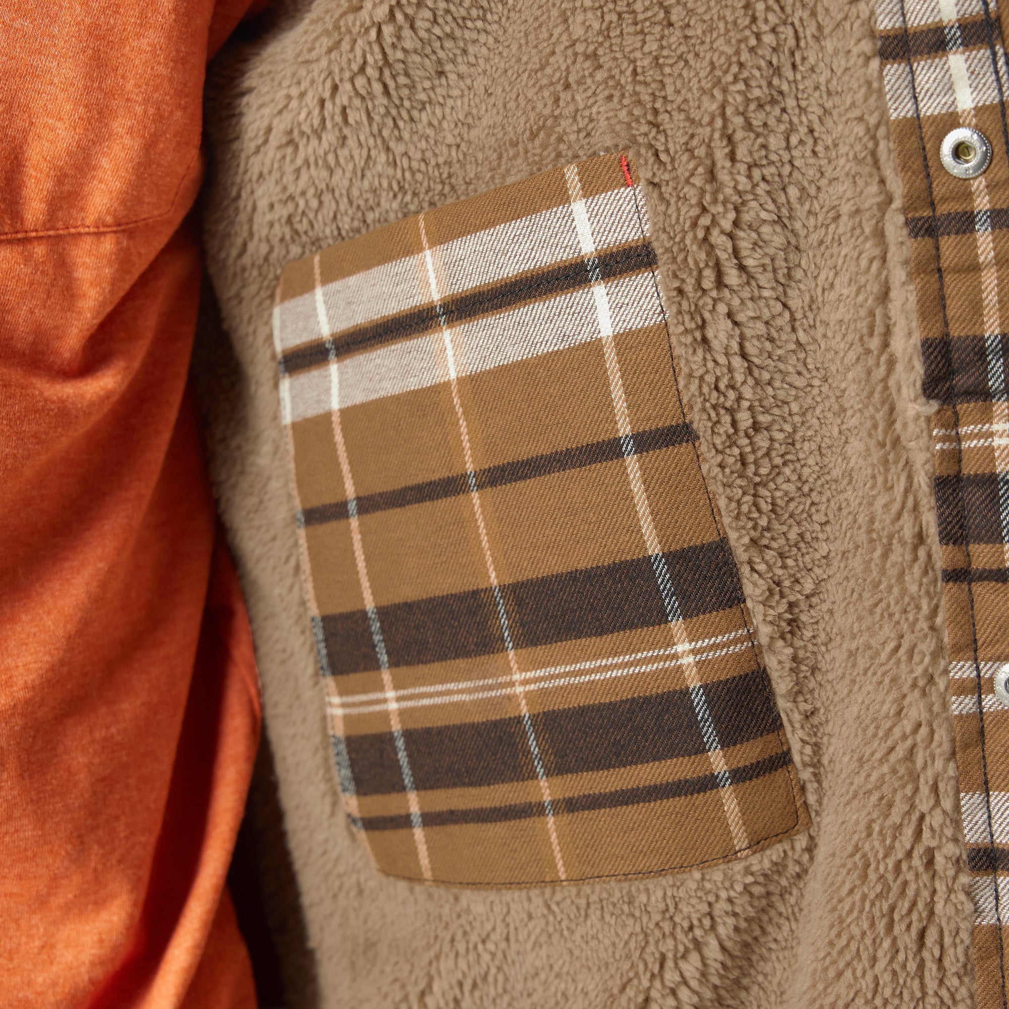 Water Repellent Fleece-Lined Flannel Shirt Jacket - Image 9