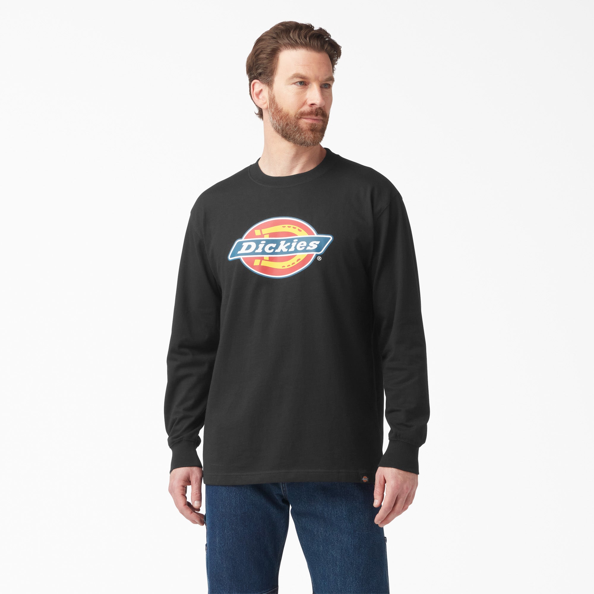 Tri-Color Logo Graphic Long Sleeve T-Shirt