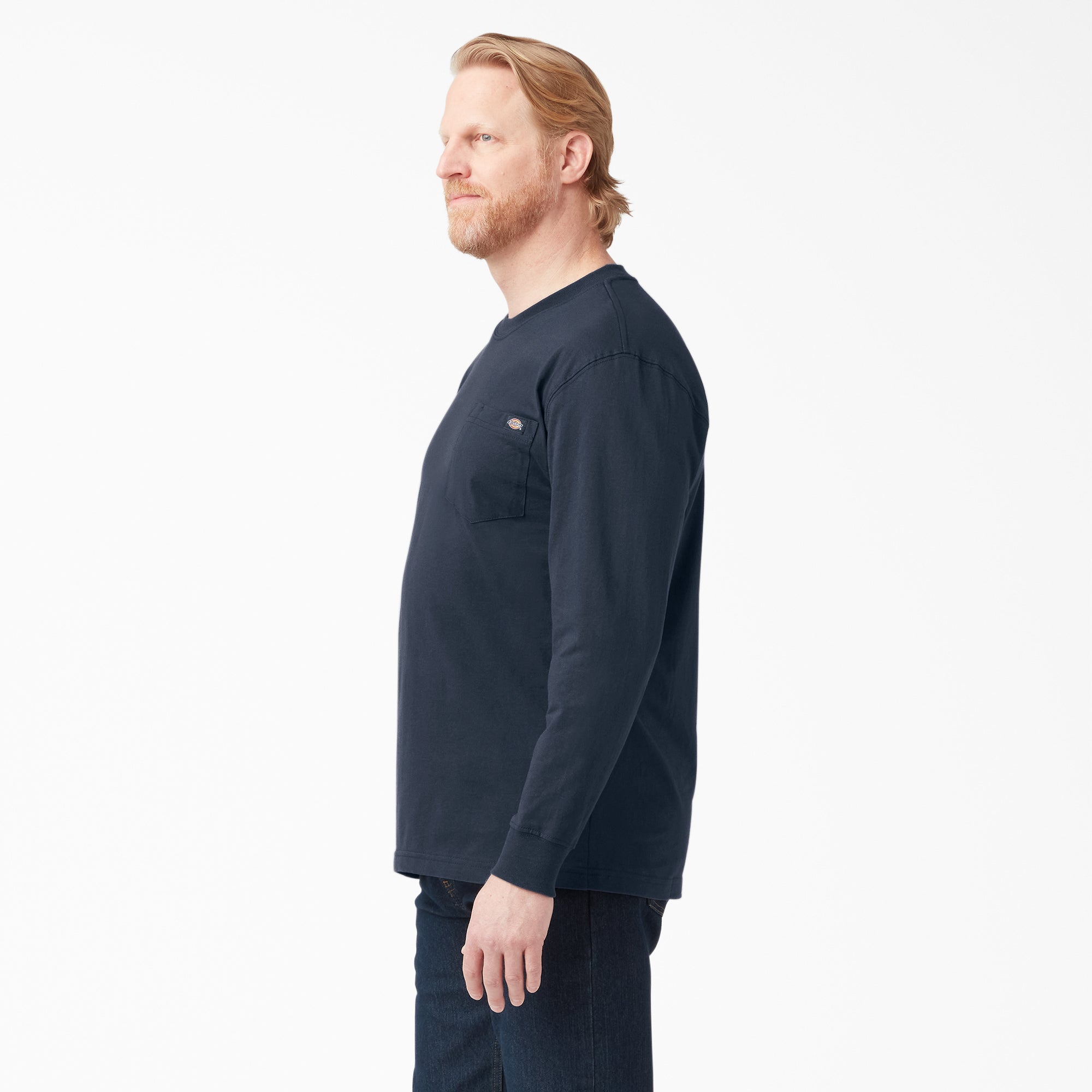 Heavyweight Long Sleeve Pocket T-Shirt - Image 3