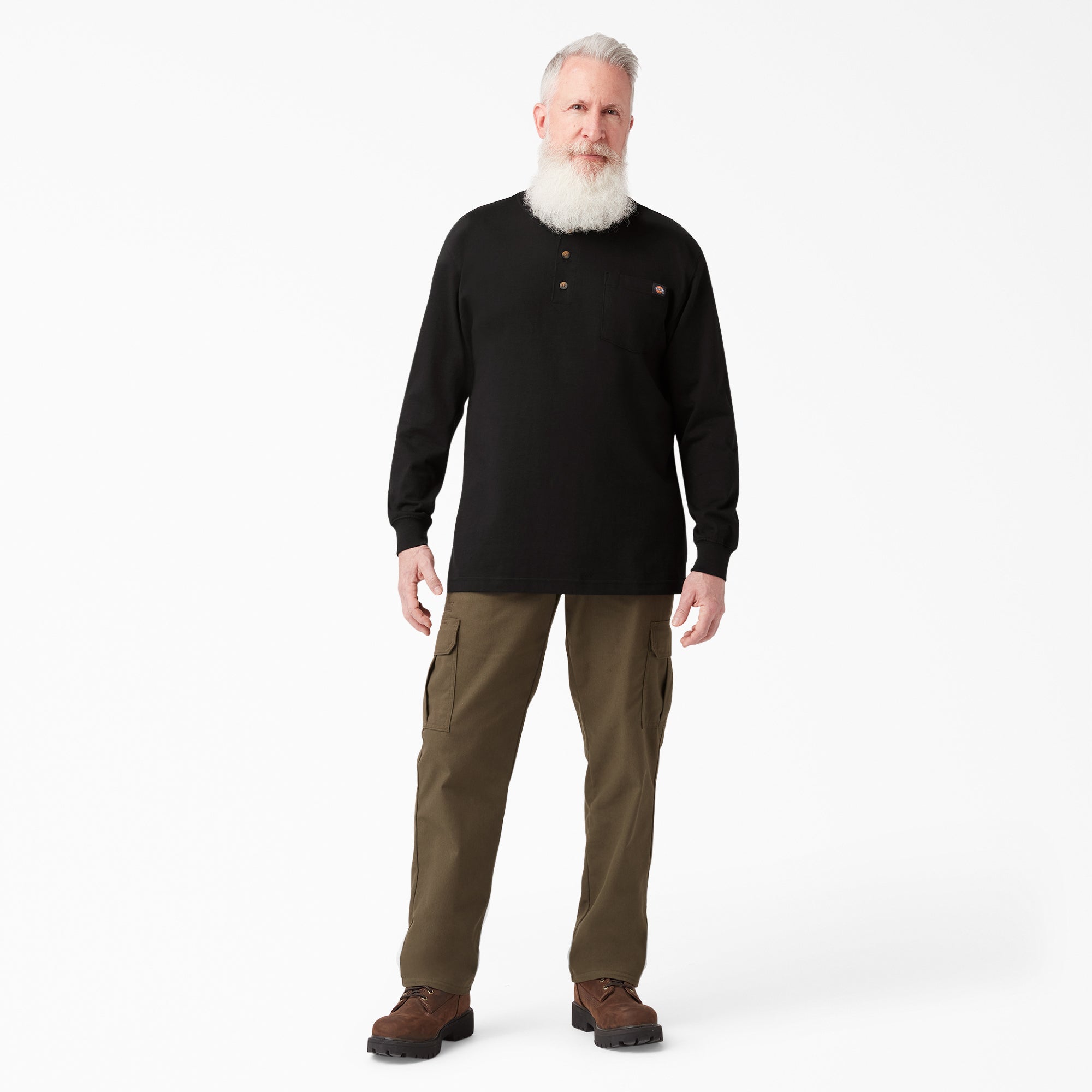 Heavyweight Long Sleeve Henley T-Shirt - Image 4