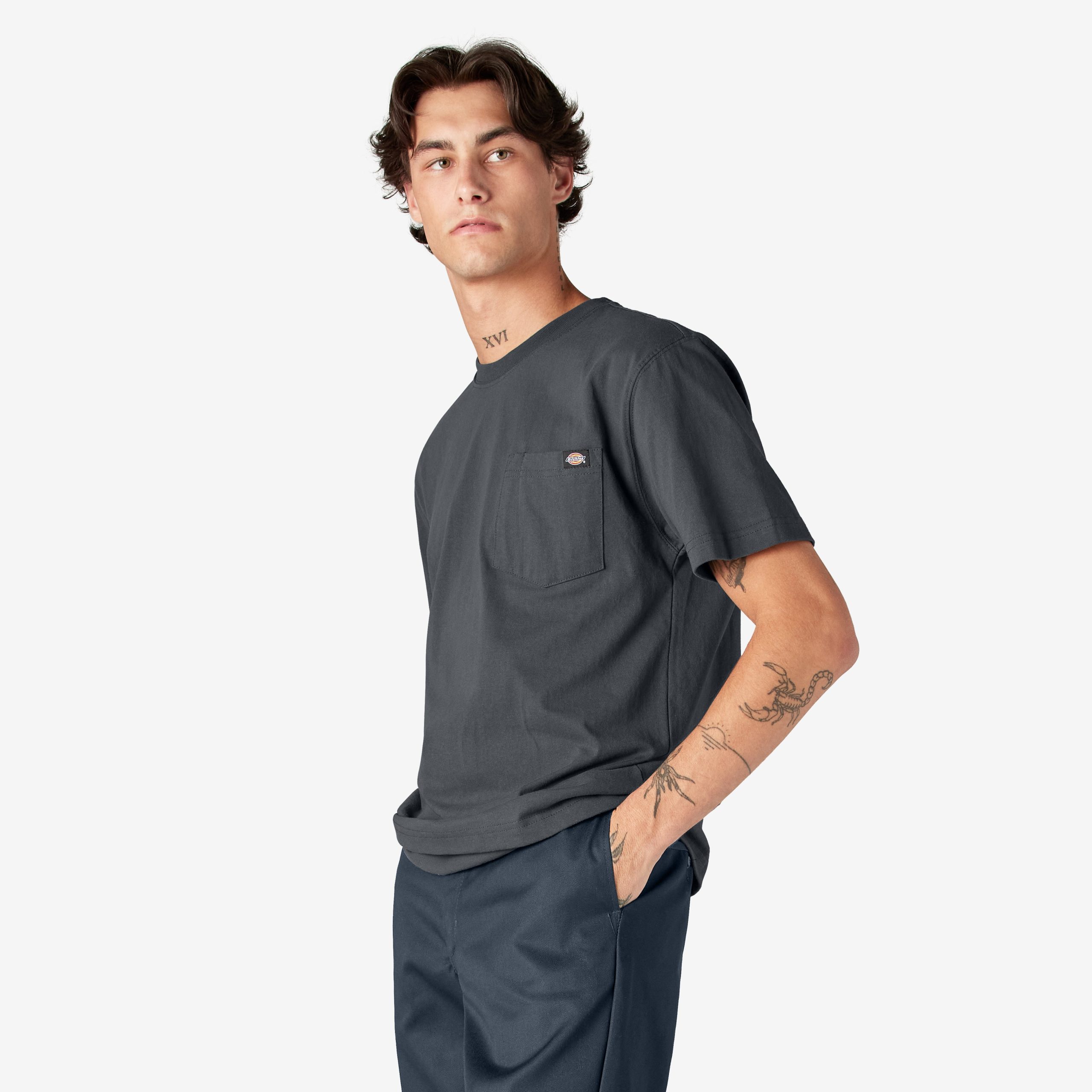 Heavyweight Short Sleeve Pocket T-Shirt - Image 3
