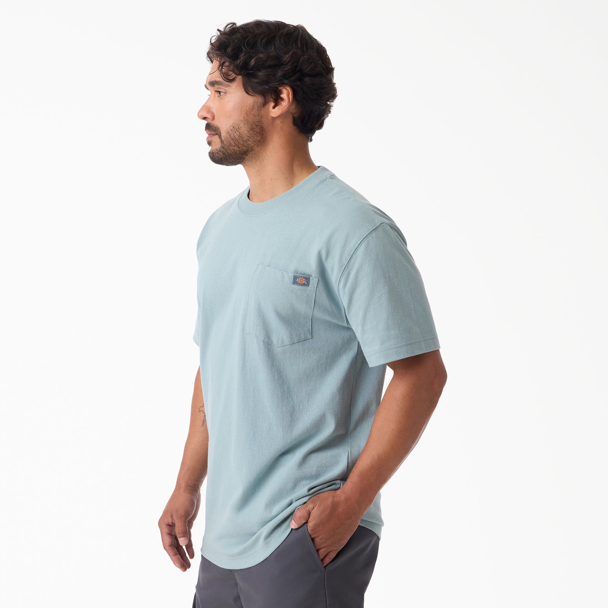Heavyweight Short Sleeve Pocket T-Shirt - Image 3