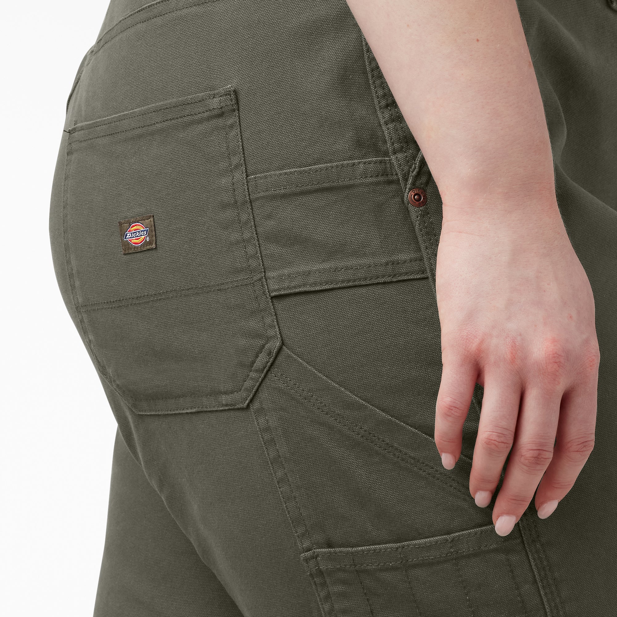 Women's Plus FLEX Relaxed Straight Fit Duck Carpenter Pants - Image 5
