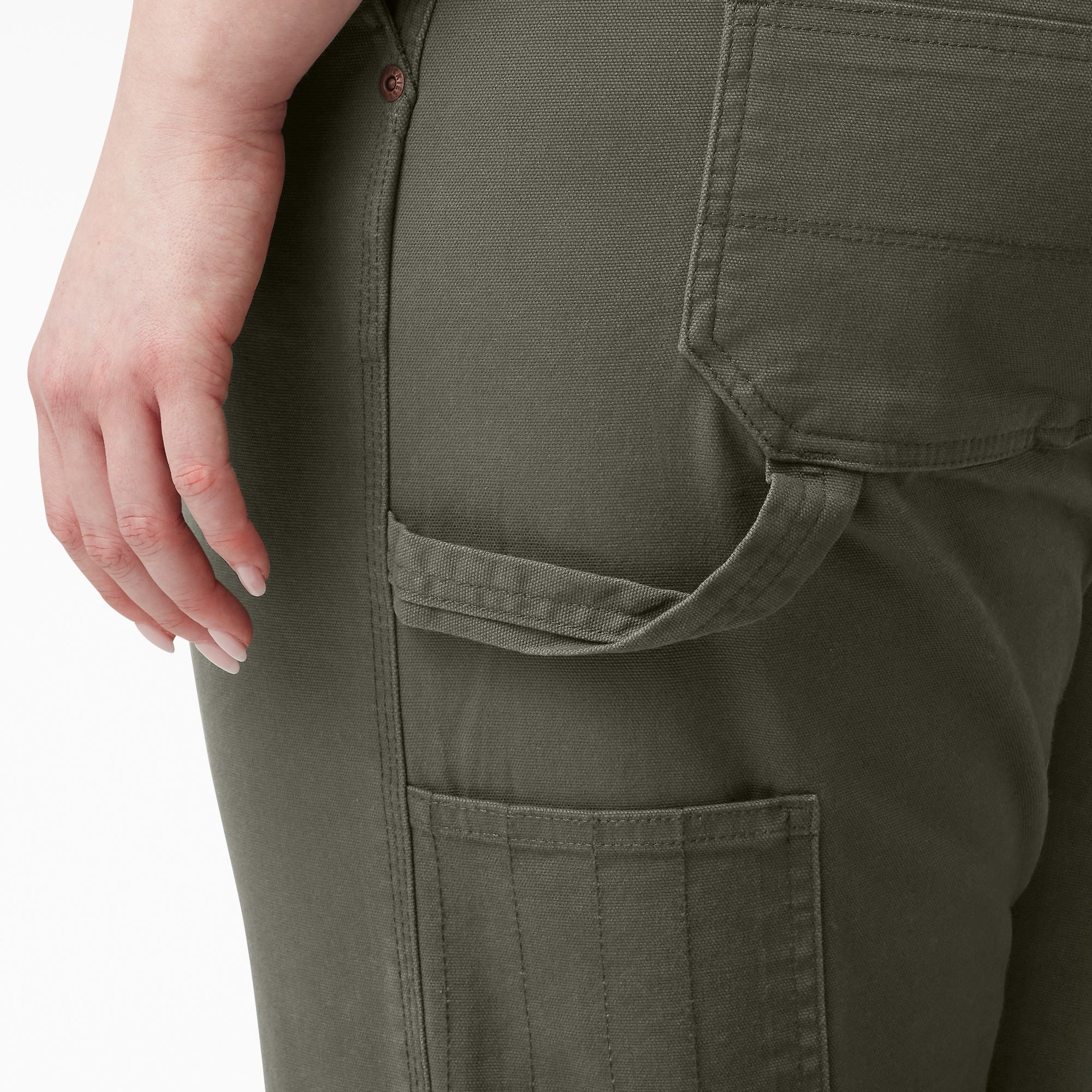 Women's Plus FLEX Relaxed Straight Fit Duck Carpenter Pants - Image 6