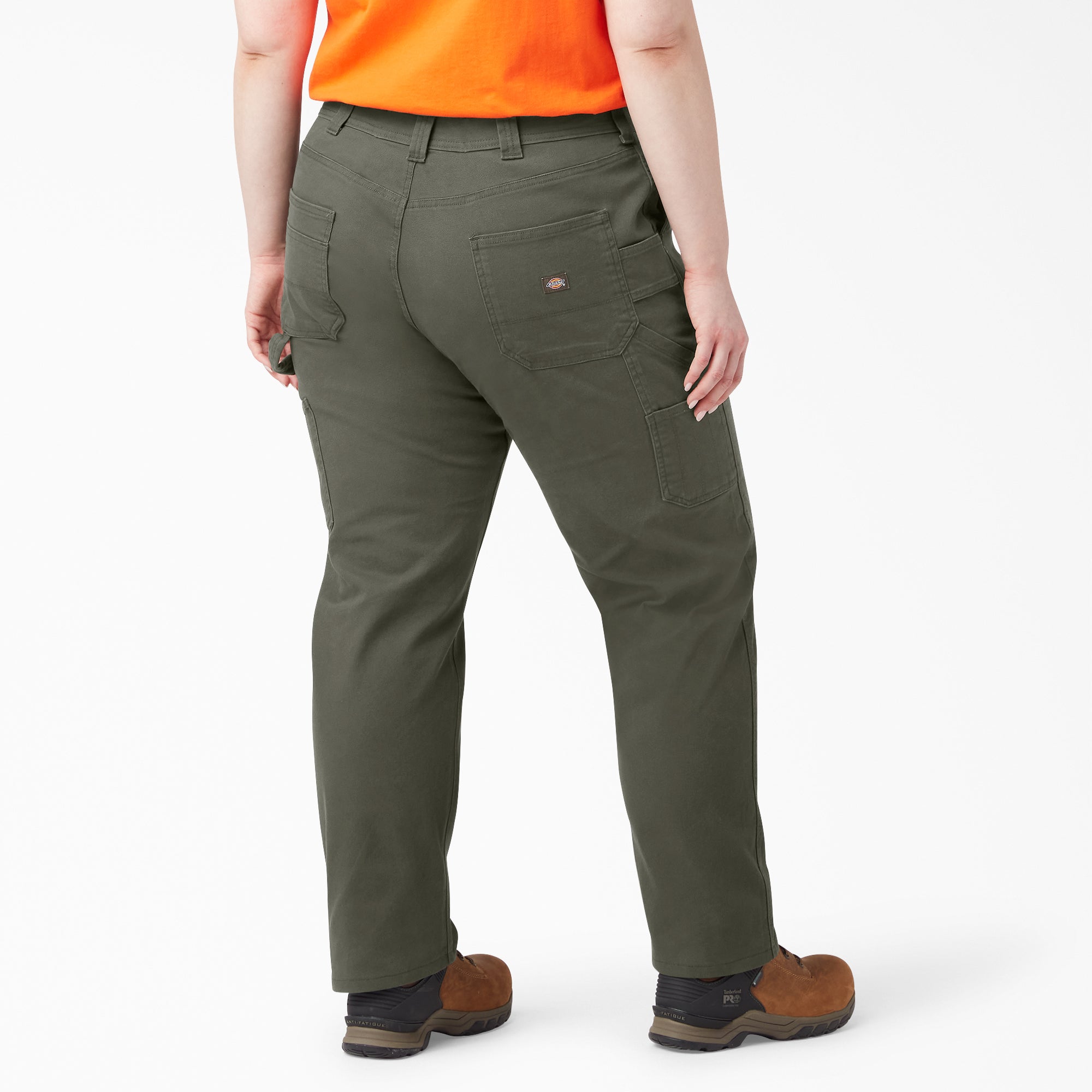 Women's Plus FLEX Relaxed Straight Fit Duck Carpenter Pants - Image 2