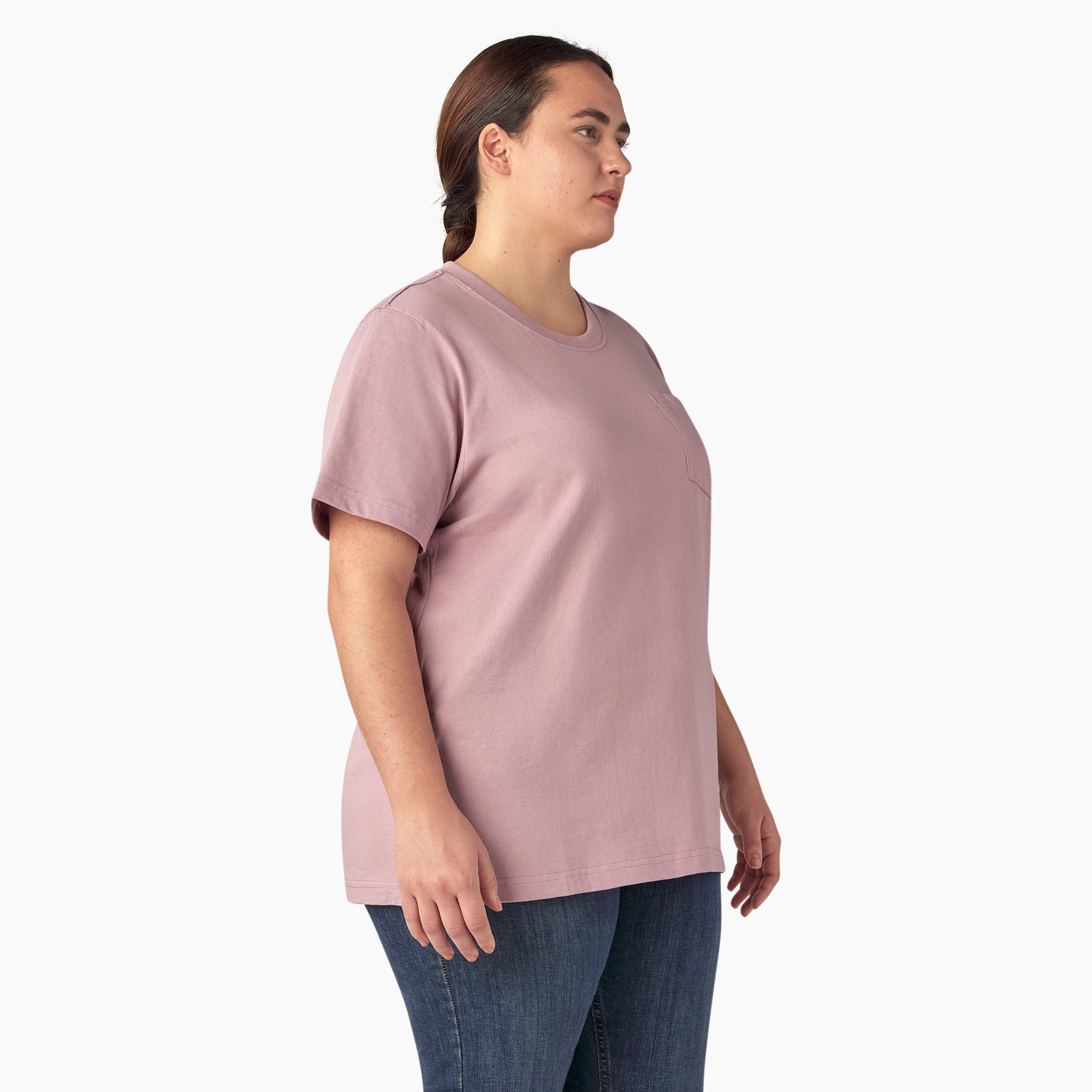 Women's Plus Heavyweight Short Sleeve Pocket T-Shirt - Image 4