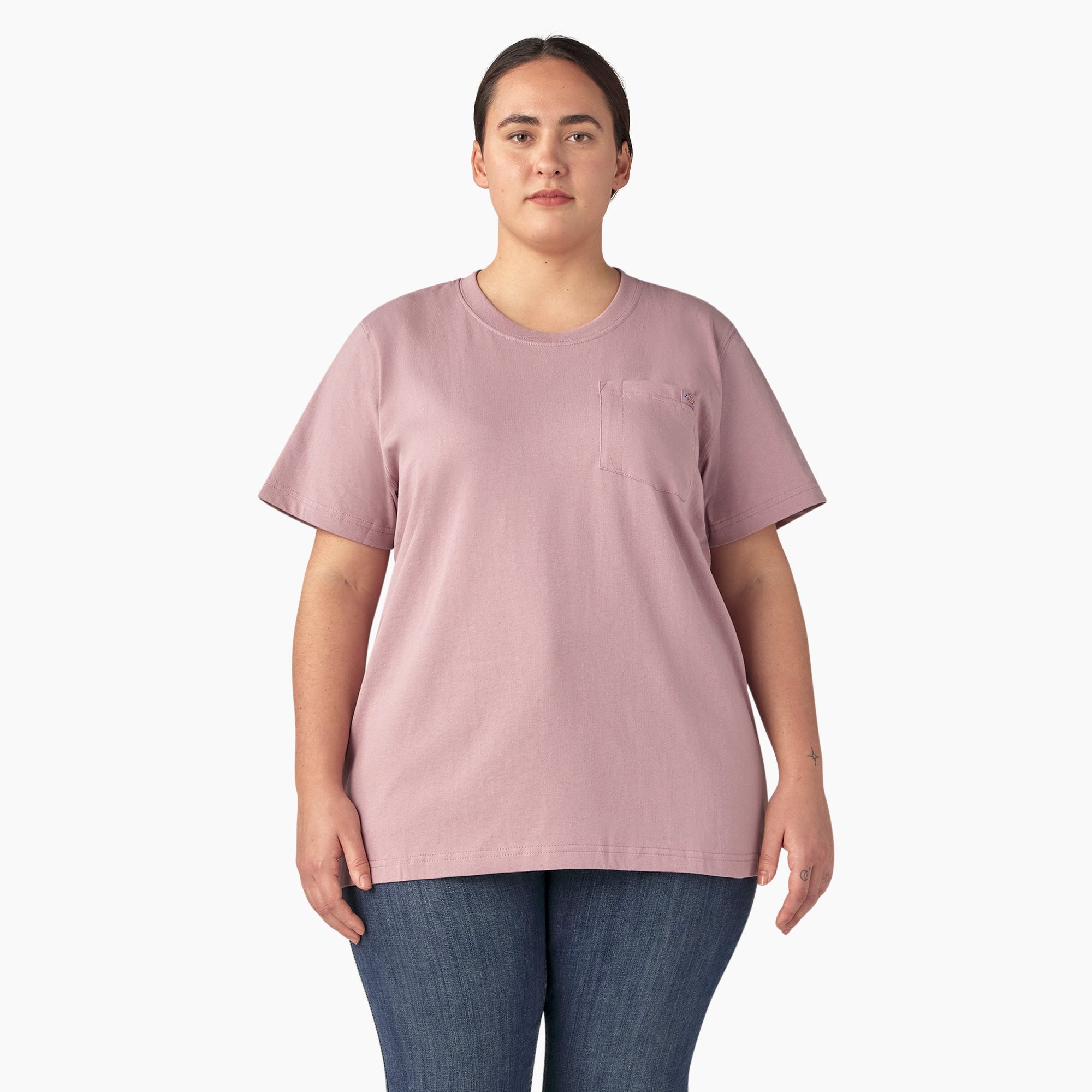 Women's Plus Heavyweight Short Sleeve Pocket T-Shirt