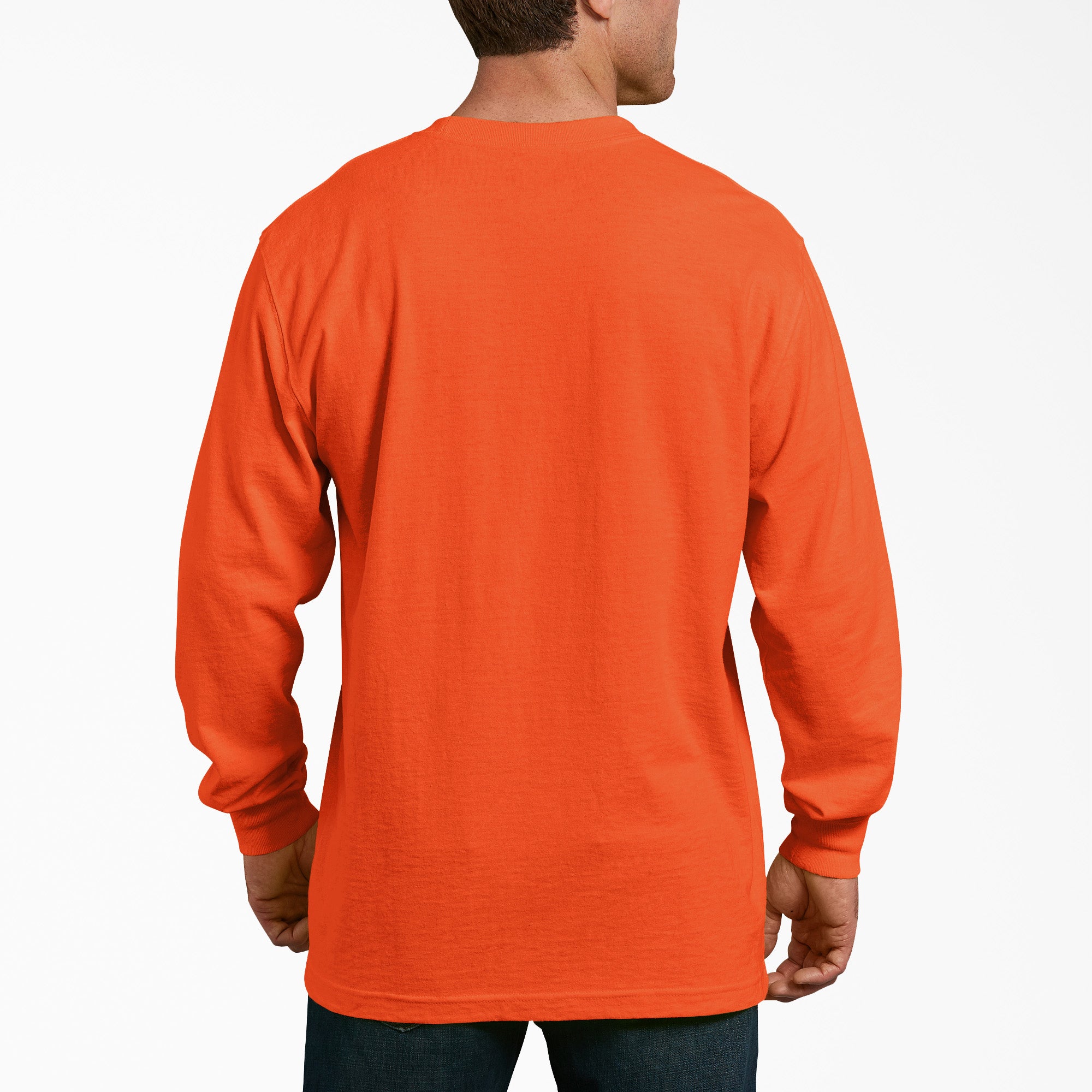 Heavyweight Neon Long Sleeve Pocket T-Shirt - Image 2