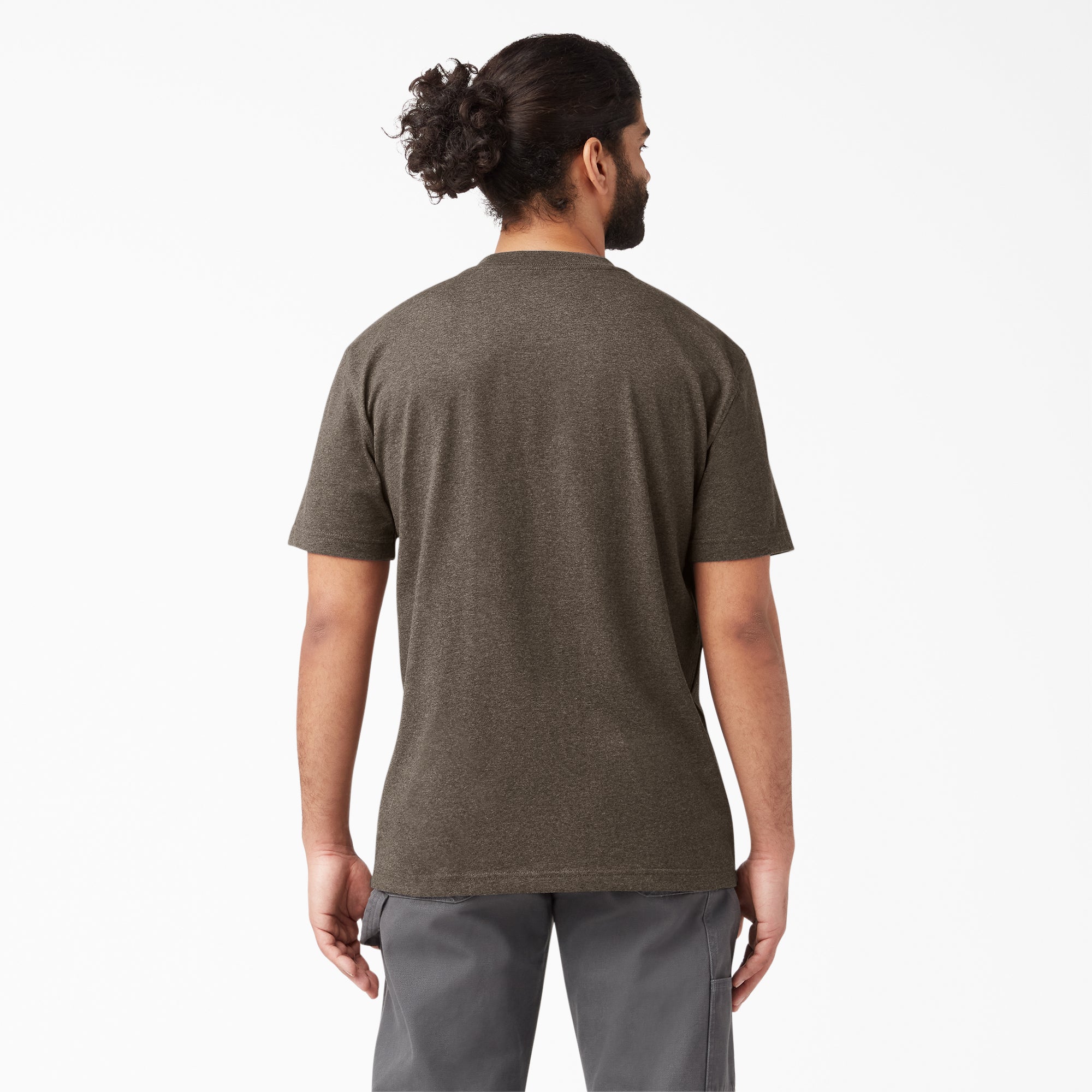 Heavyweight Heathered Short Sleeve Pocket T-Shirt - Image 2