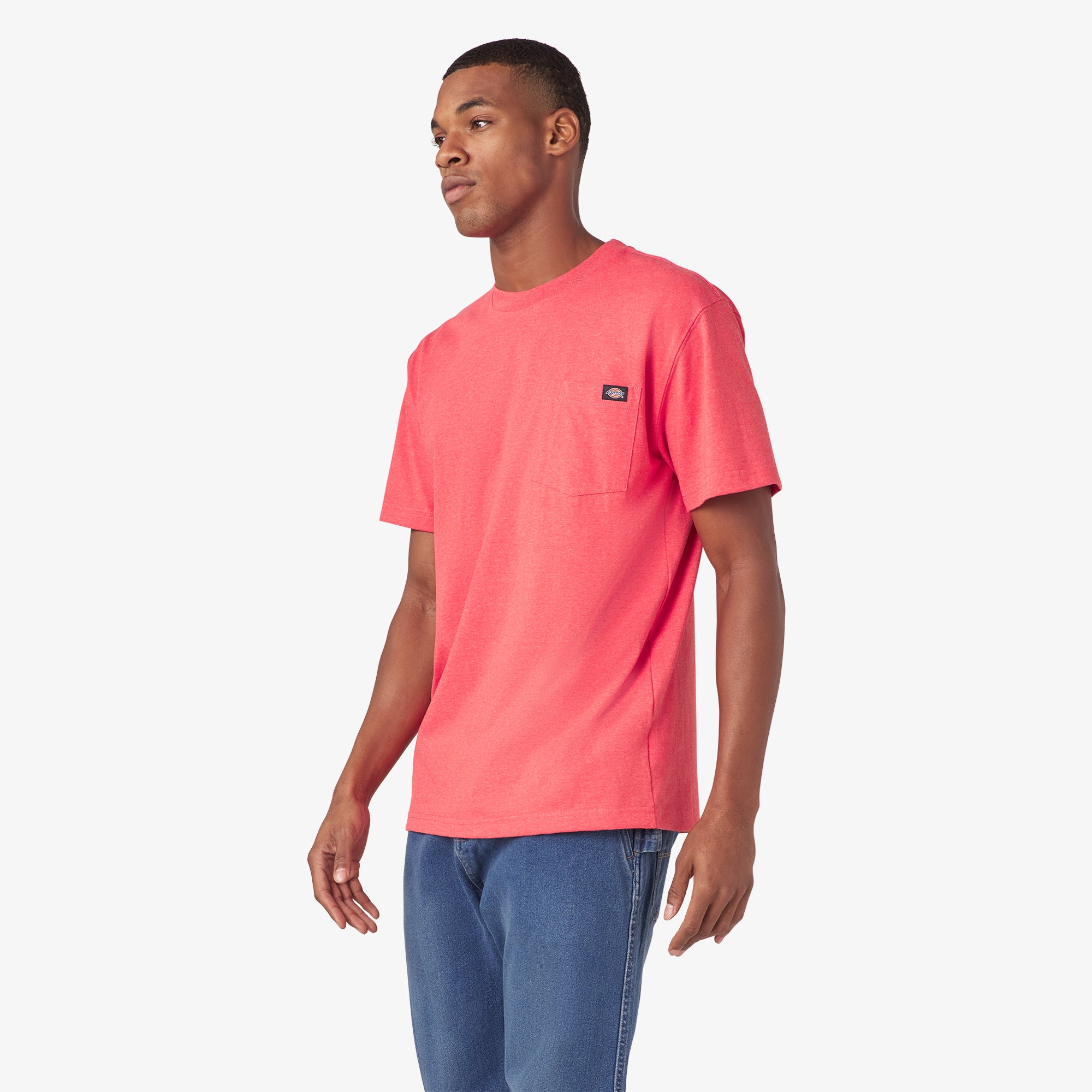 Heavyweight Heathered Short Sleeve Pocket T-Shirt - Image 3