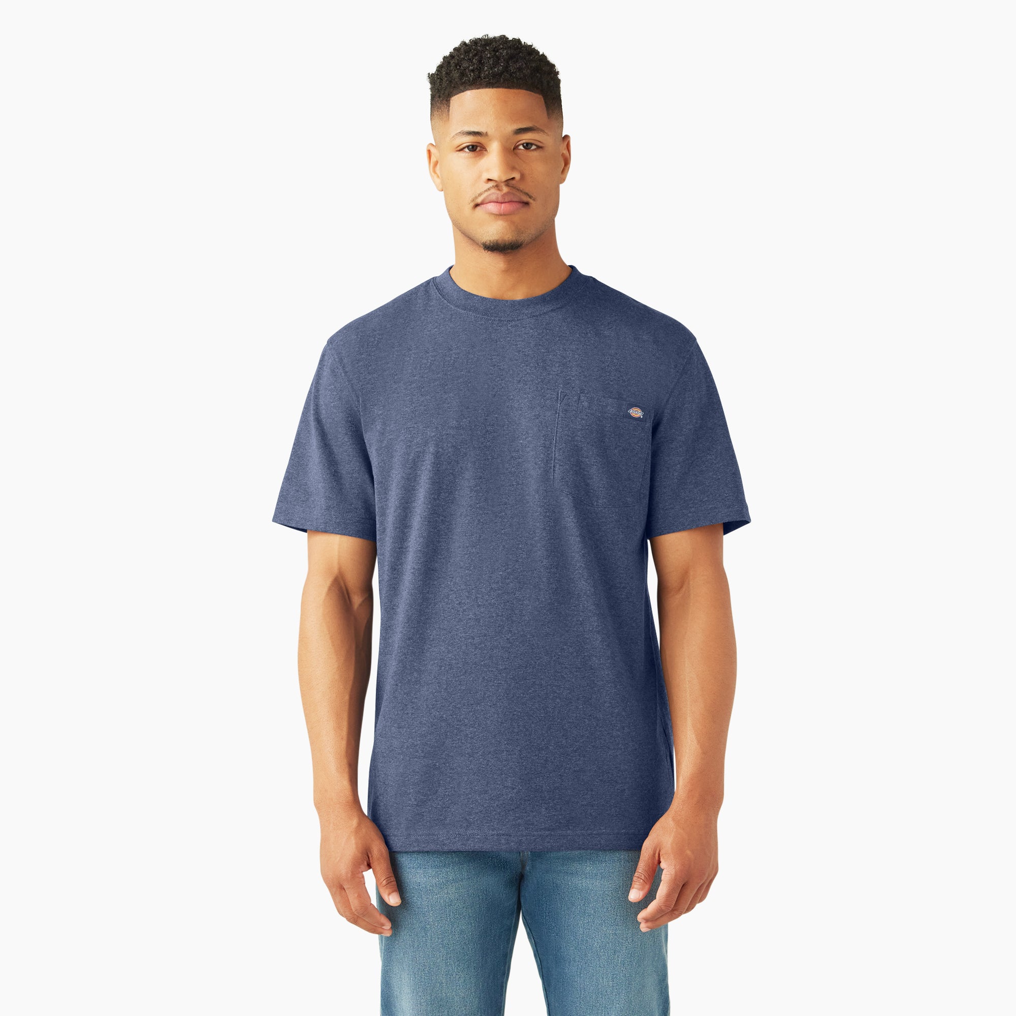 Heavyweight Heathered Short Sleeve Pocket T-Shirt