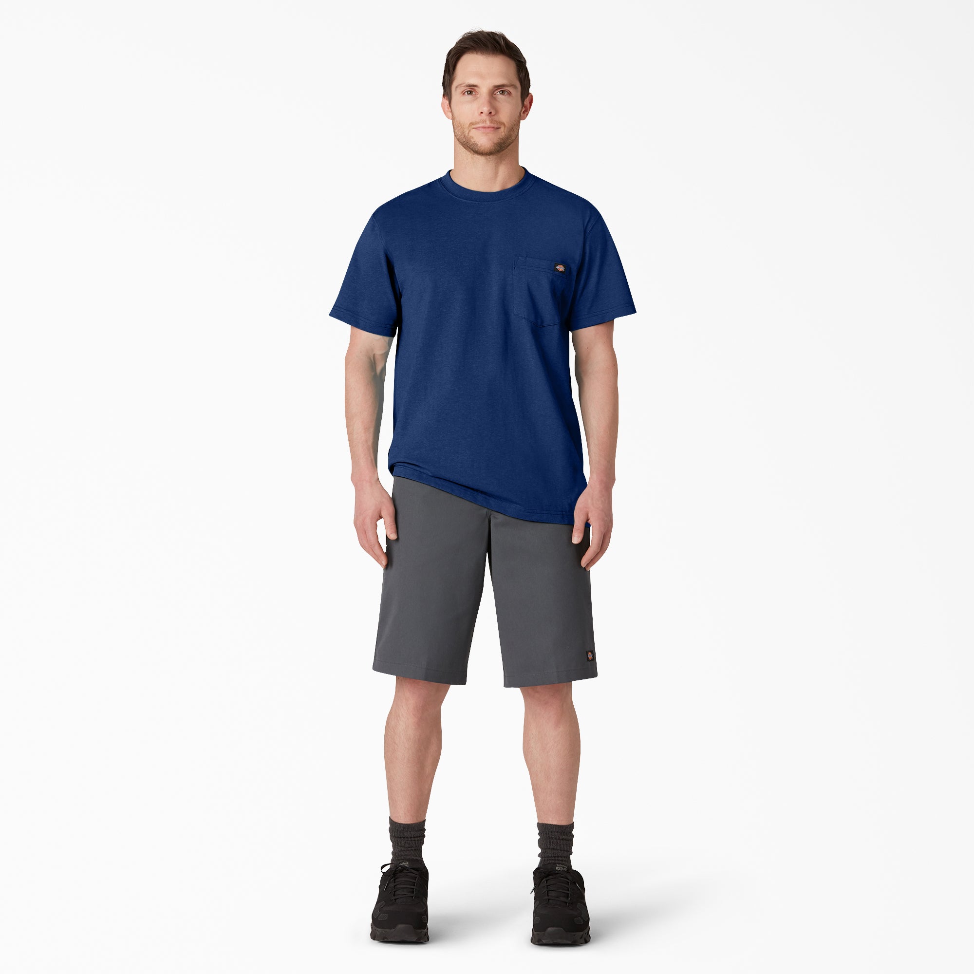Heavyweight Heathered Short Sleeve Pocket T-Shirt - Image 4