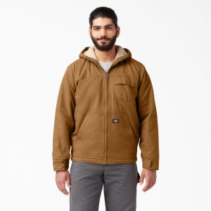 Duck High Pile Fleece Lined Hooded Jacket