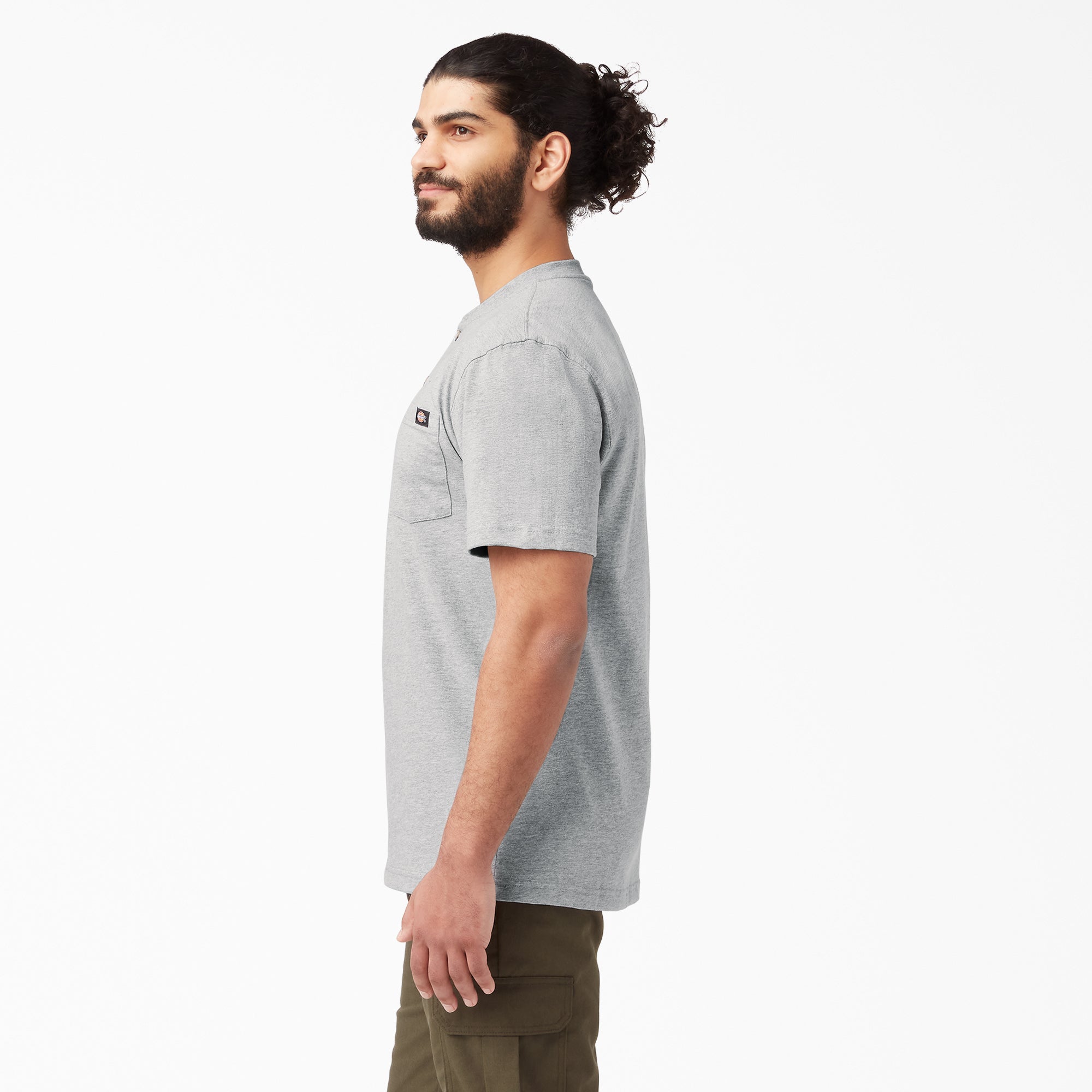 Heavyweight Short Sleeve Henley T-Shirt - Image 3