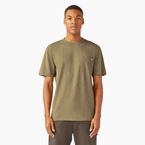 Heavyweight Heathered Short Sleeve Pocket T-Shirt