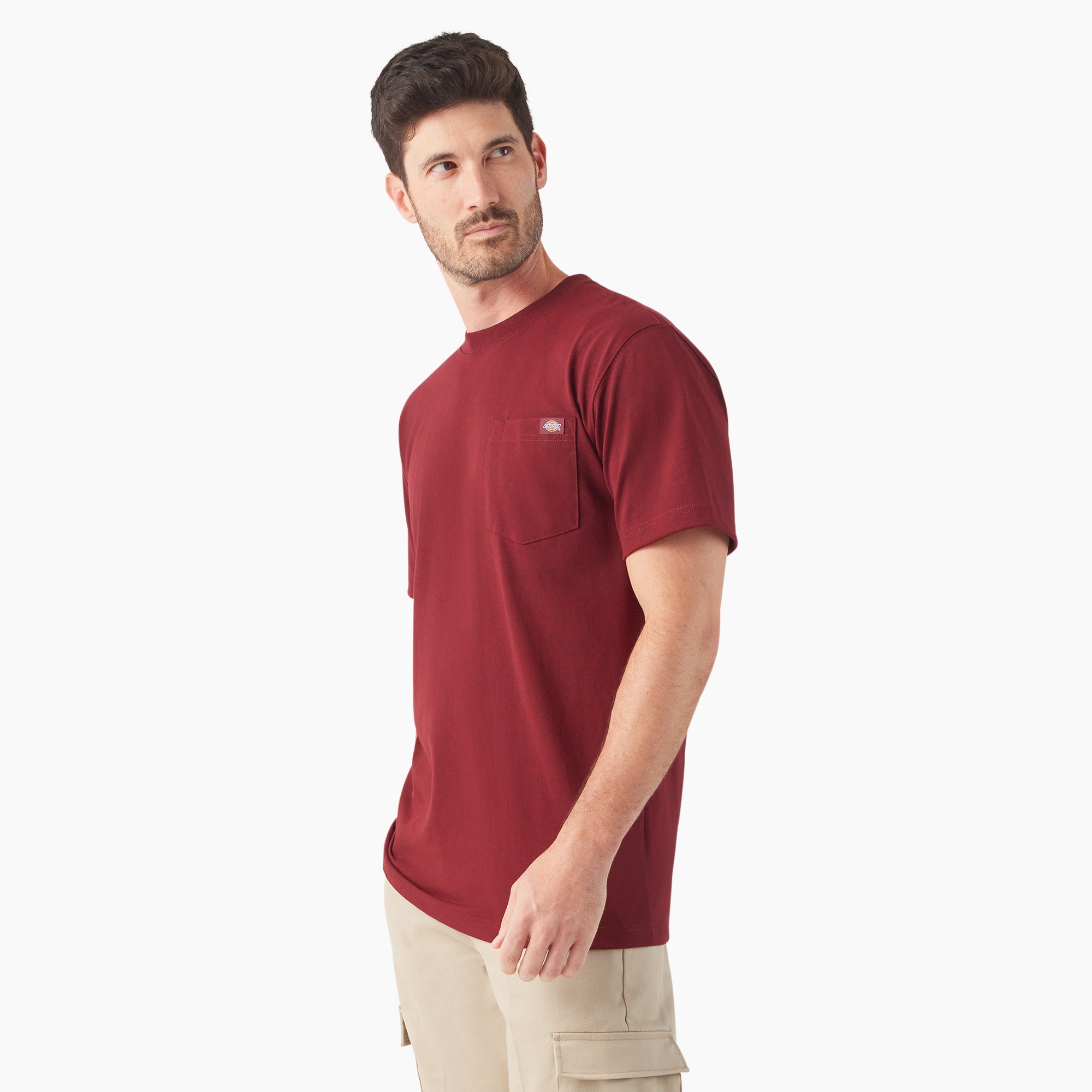 Heavyweight Heathered Short Sleeve Pocket T-Shirt - Image 3
